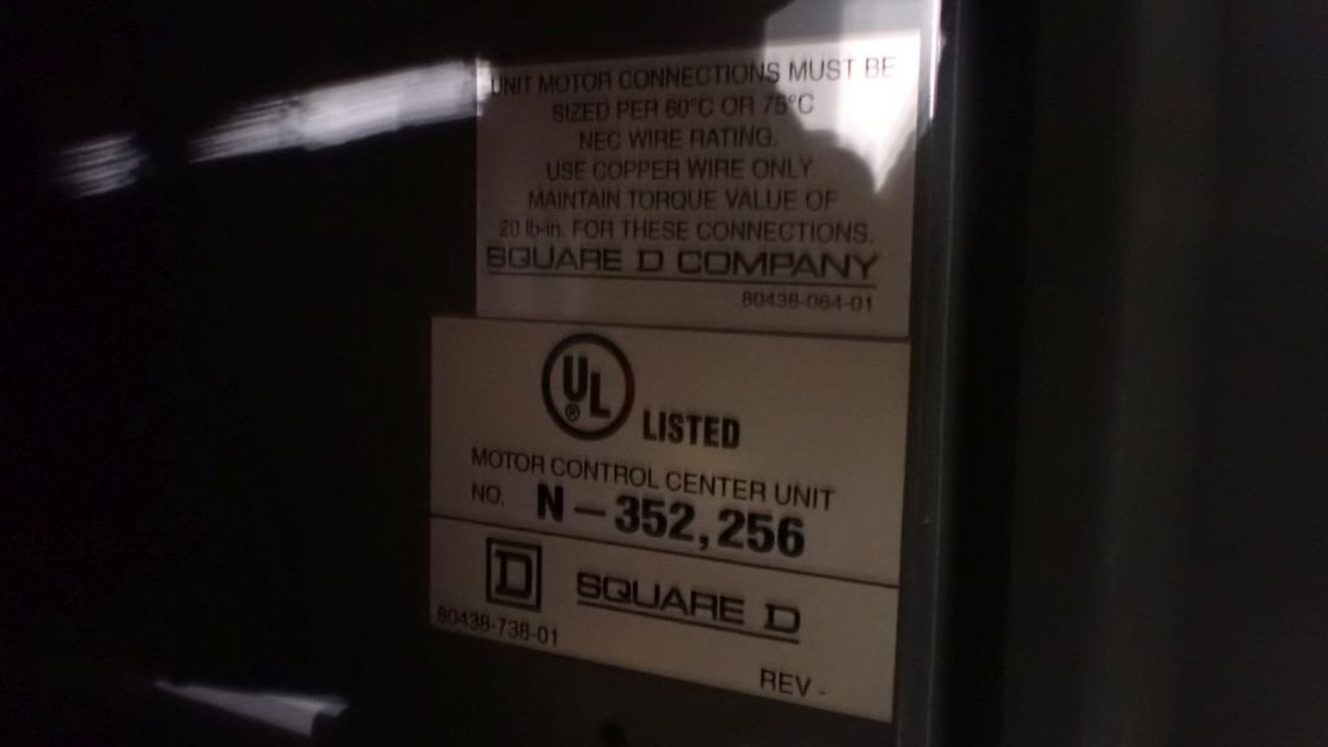 Square D Model 16 6-Section MCC | Includes: Nema Size 4, Cat No. 8536SFORS, 100 HP Max, 460/575V; ( - Image 66 of 70