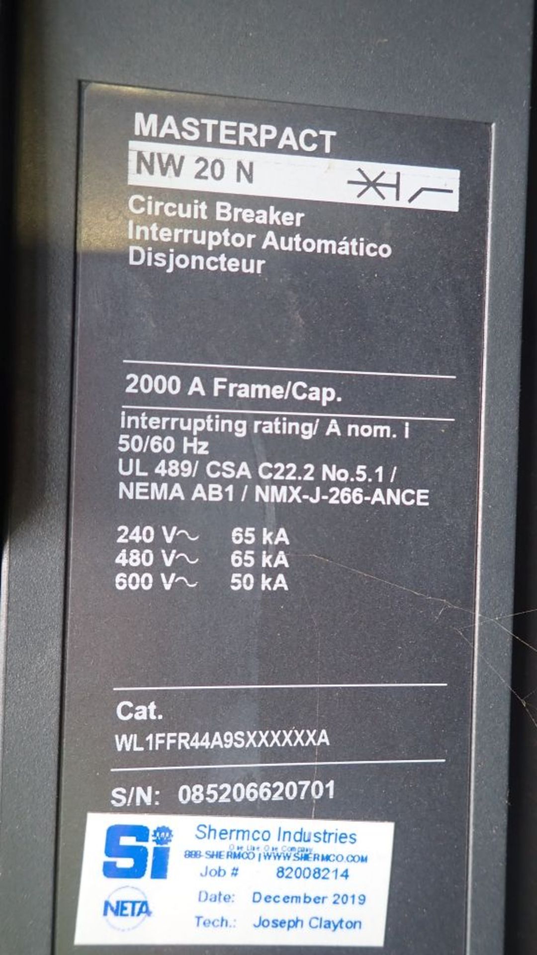 Square D Switchgear | Includes: (7) NW 20N Circuit Breakers 2000A; (6) PowerPact HJ060 Circuit - Image 31 of 79