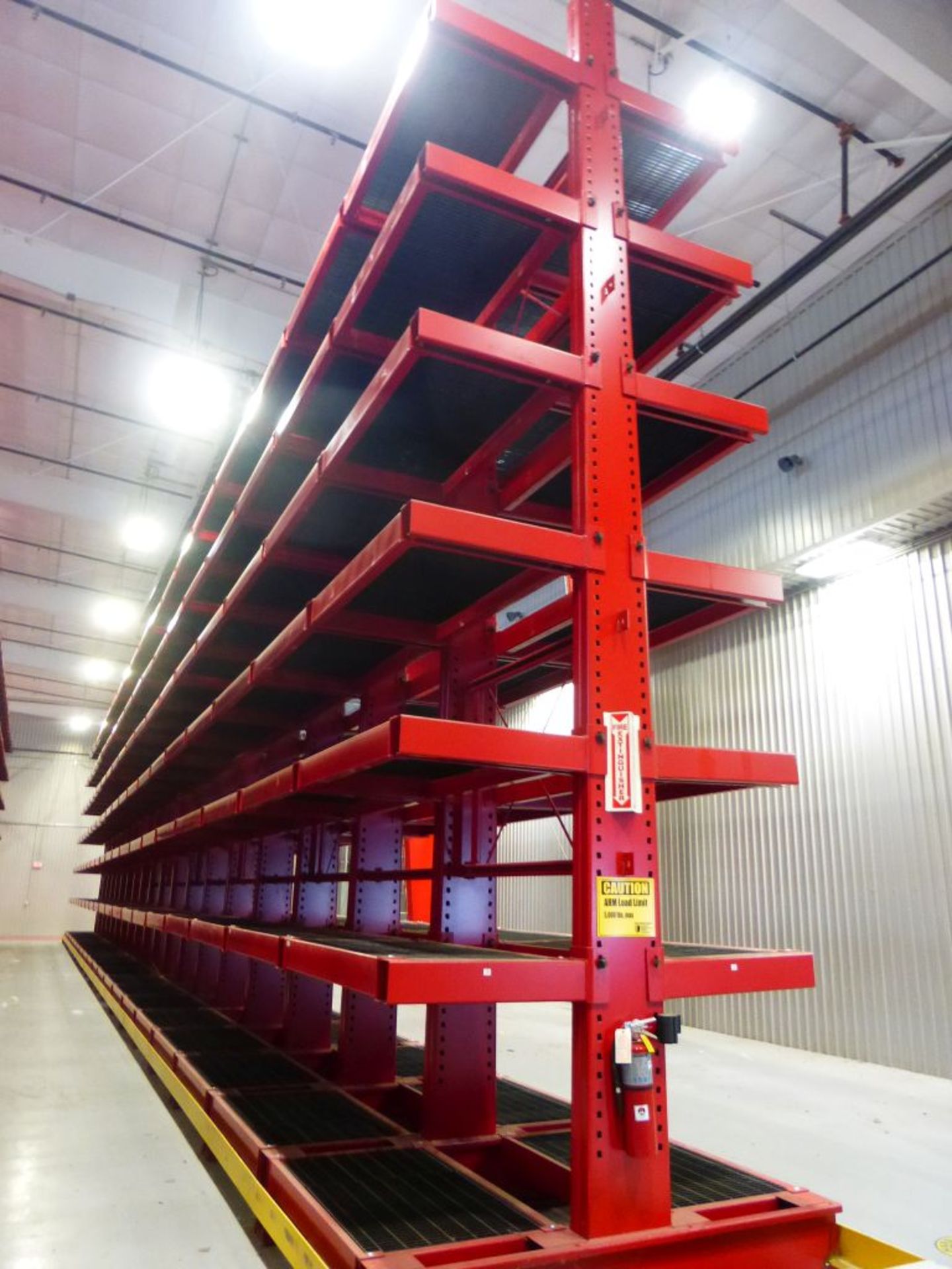 Unarco Cantilever Racking 5,000 Arm Load Limit | 23' Tall x 89" Base; 20-Uprights; (240) Arms, 3'