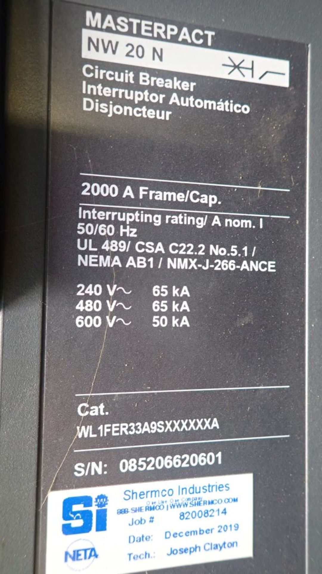 Square D Switchgear | Includes: (7) NW 20N Circuit Breakers 2000A; (6) PowerPact HJ060 Circuit - Image 22 of 79