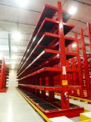 Unarco Cantilever Racking 5,000 Arm Load Limit | 23' Tall x 89" Base; 20-Uprights; (240) Arms, 3'