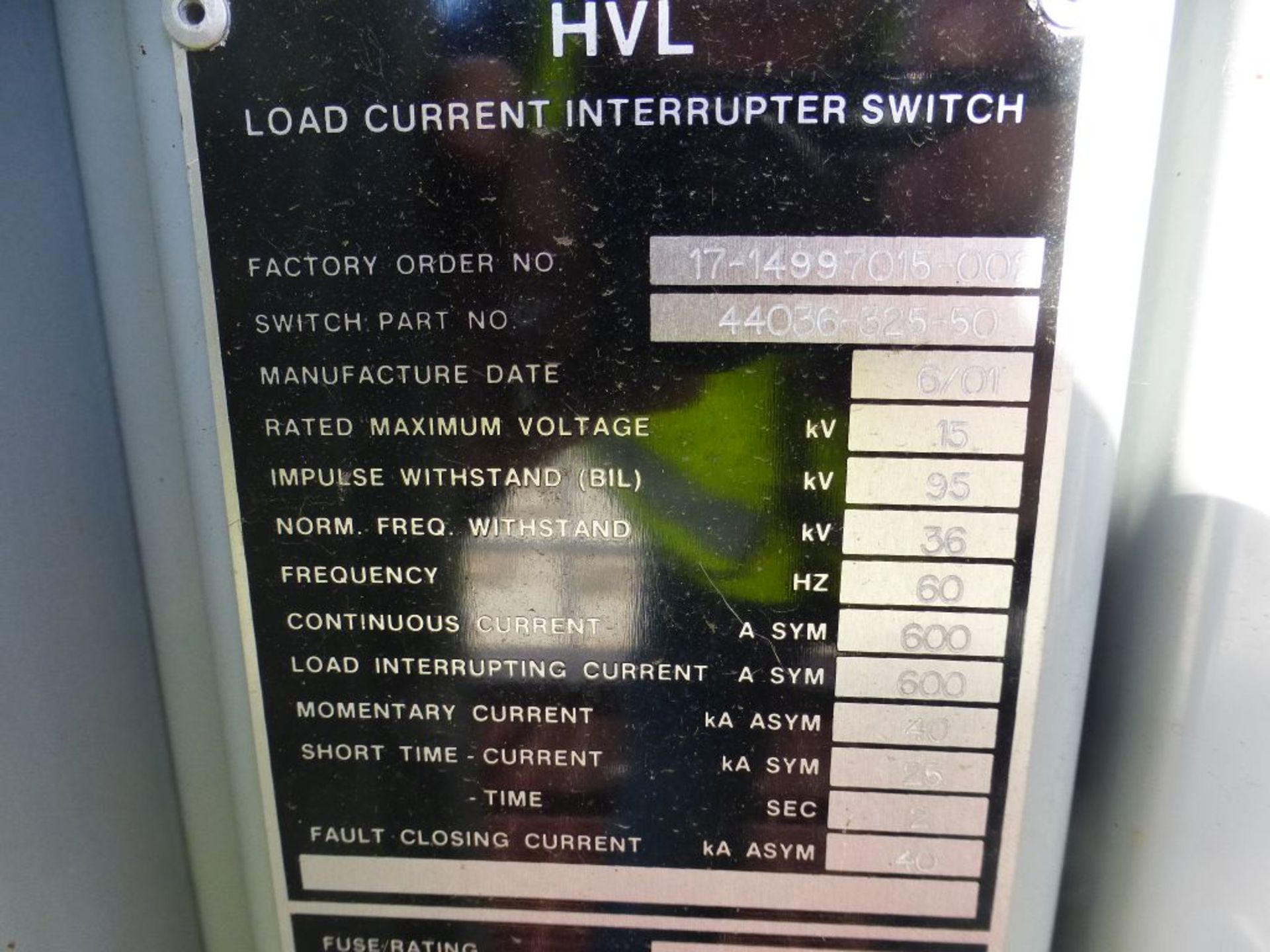 Lot of (2) Square D HVL Load Current Interrupter Switches | 15 KVA; 600A; Tag: 231794 - Image 6 of 12