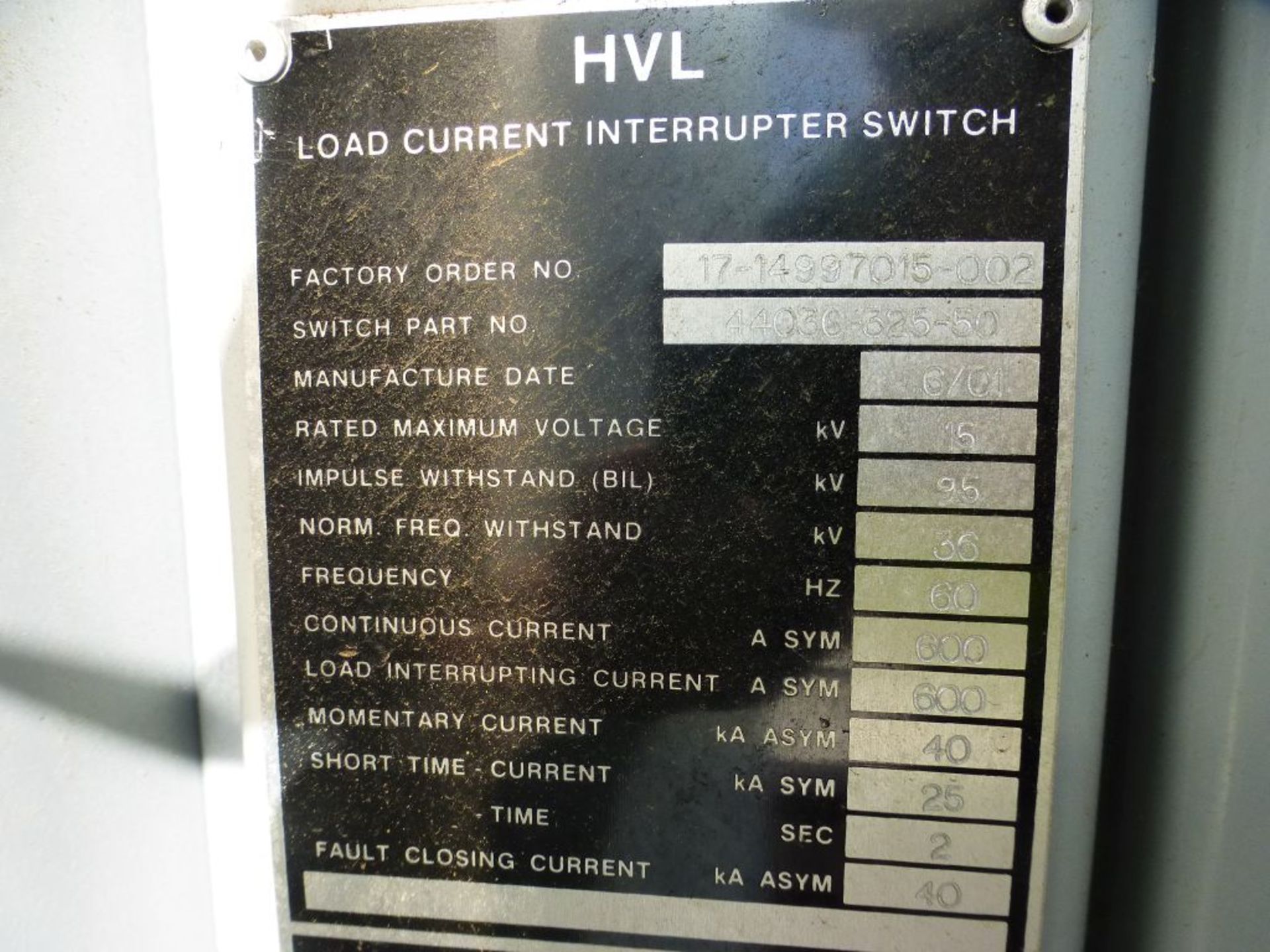 Lot of (2) Square D HVL Load Current Interrupter Switches | 15 KVA; 600A; Tag: 231794 - Image 10 of 12