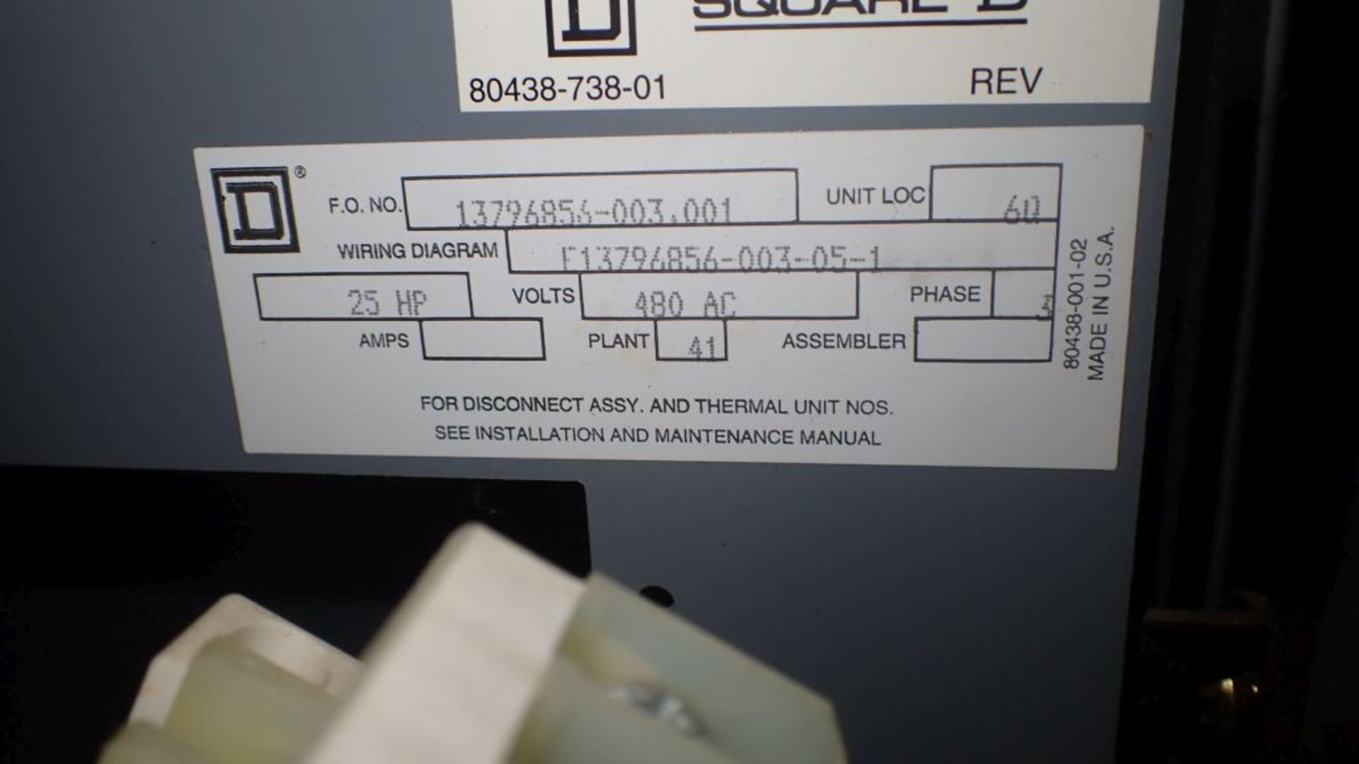 Square D Model 16 6-Section MCC | Includes: Nema Size 4, Cat No. 8536SFORS, 100 HP Max, 460/575V; ( - Image 68 of 70