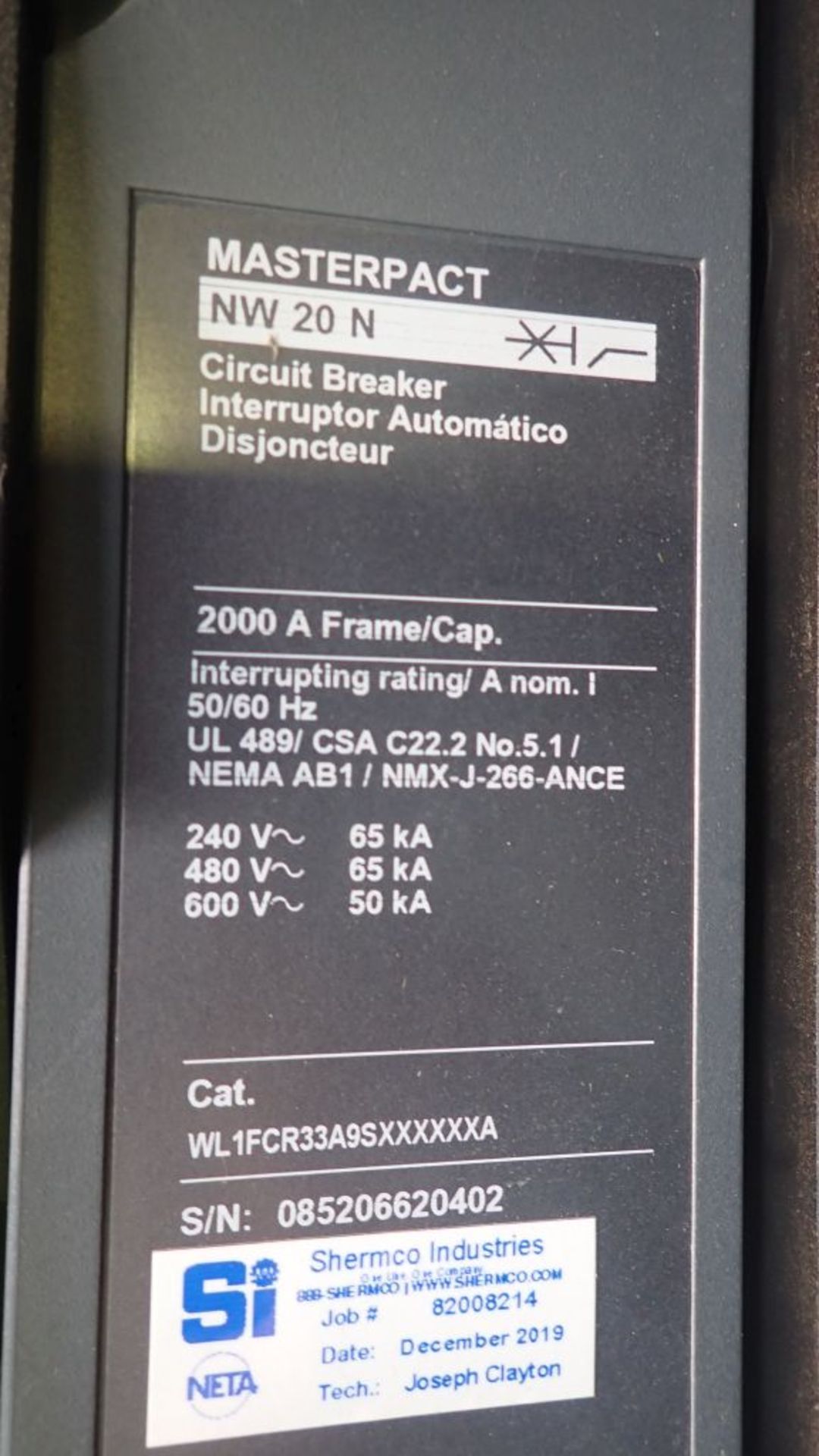 Square D Switchgear | Includes: (7) NW 20N Circuit Breakers 2000A; (6) PowerPact HJ060 Circuit - Image 25 of 79