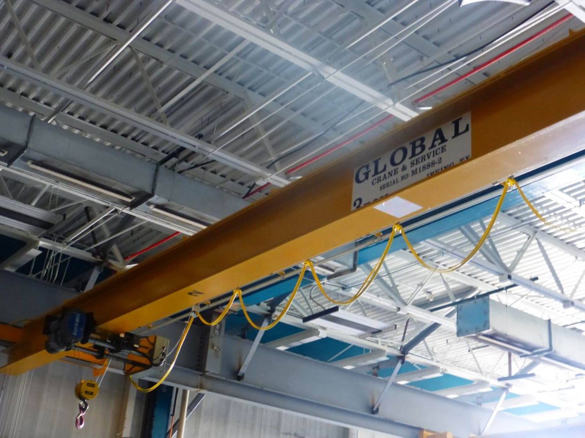 Global Crane and Service 3 Ton Crane w/Wireless Remote | Serial No. M1888-2; Load Bar Span: 57'; - Image 11 of 15