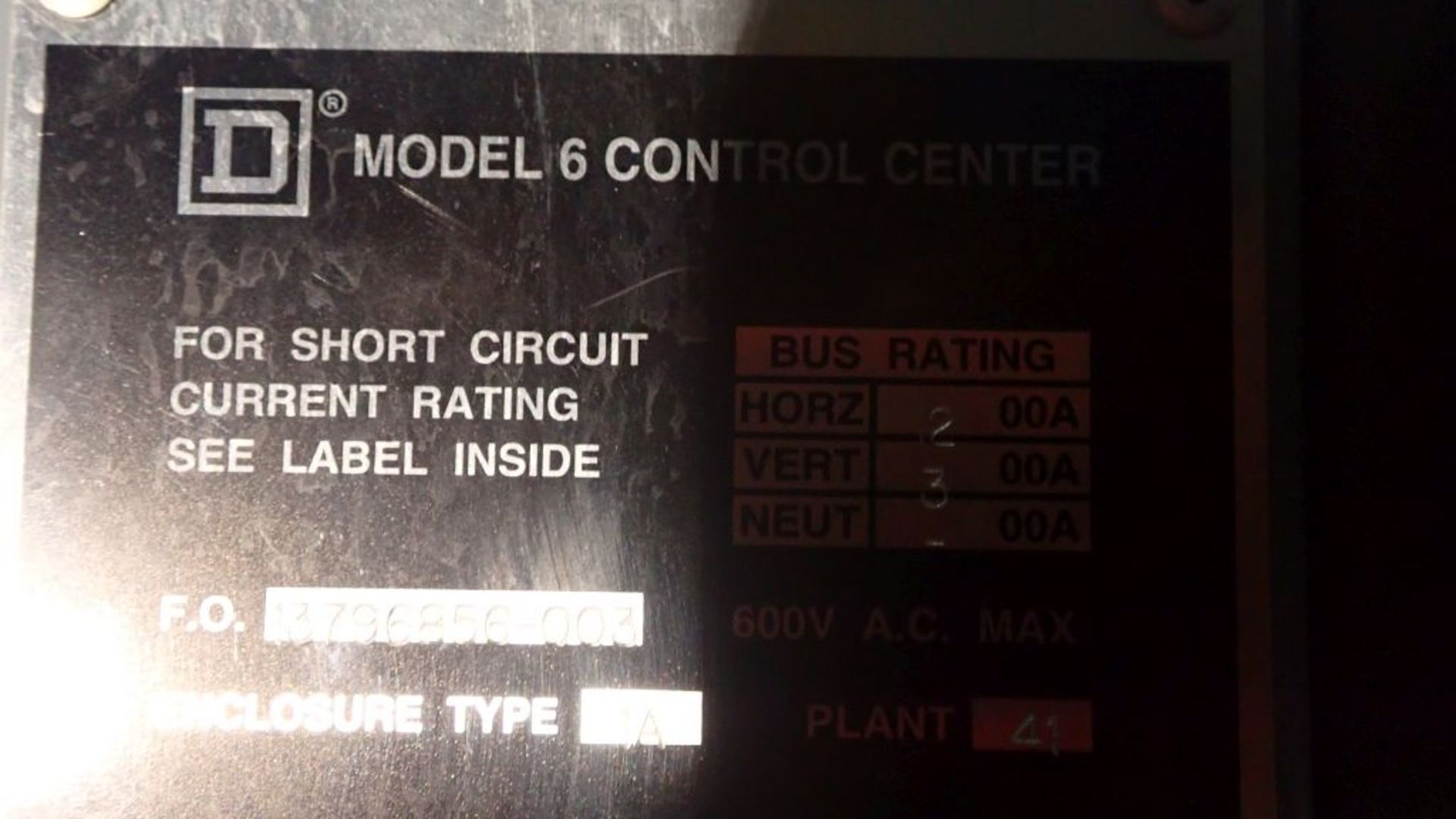 Square D Model 16 6-Section MCC | Includes: Nema Size 4, Cat No. 8536SFORS, 100 HP Max, 460/575V; ( - Image 54 of 70