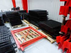 Lot of Cantilever Racking | Includes: (43) 3'L Arms; (2) Upright Bracers; (16) Pallets of Metal