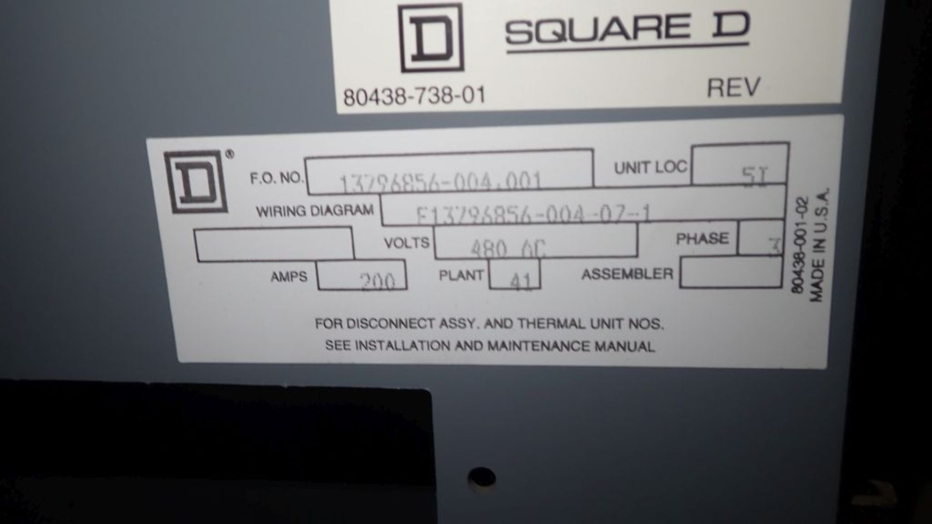 Square D Model 16 6-Section MCC | 600 VAC Max; Includes: Nema Size 4, Cat No. 8536SF015, 100 HP Max, - Image 34 of 44