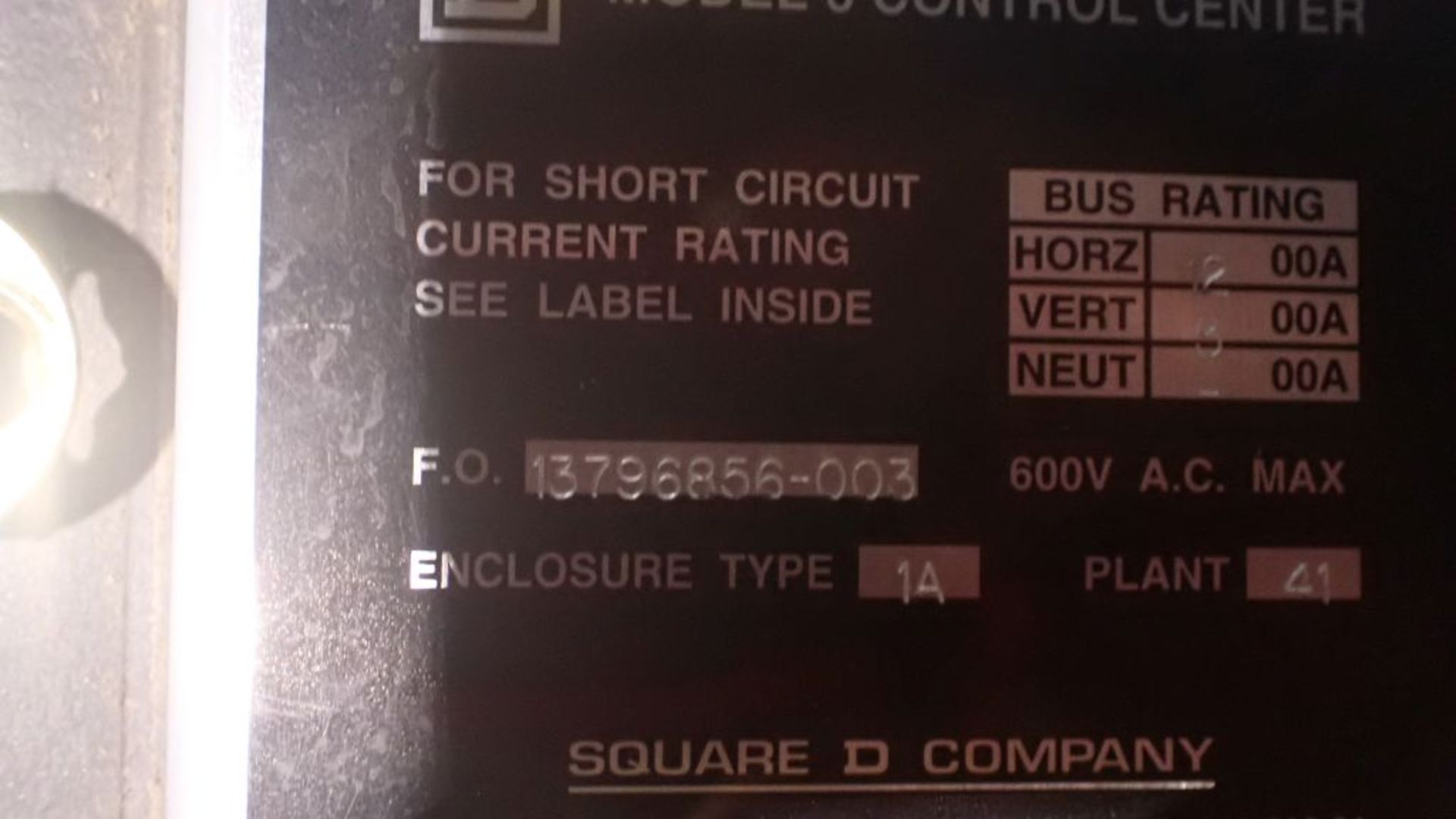 Square D Model 16 6-Section MCC | Includes: Nema Size 4, Cat No. 8536SFORS, 100 HP Max, 460/575V; ( - Image 53 of 70