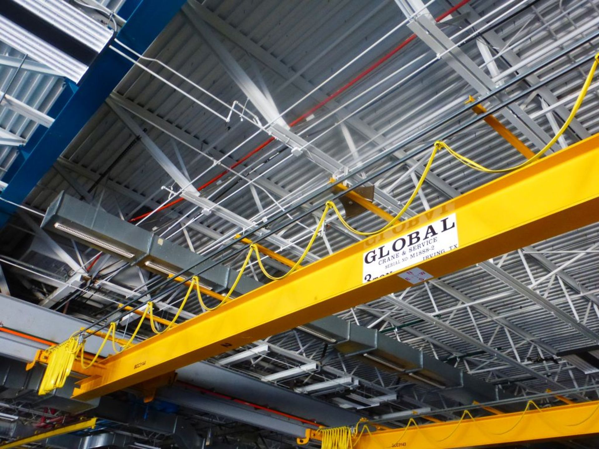 Global Crane and Service 3 Ton Crane w/Wireless Remote | Serial No. M1888-2; Load Bar Span: 57'; - Image 6 of 15