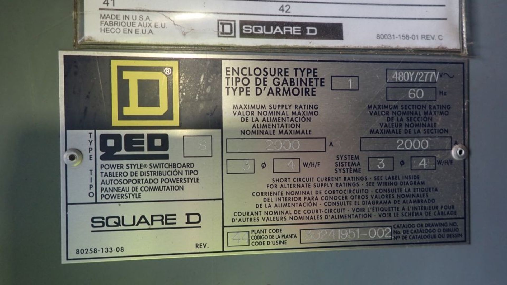 Square D Switchgear | Includes: (7) NW 20N Circuit Breakers 2000A; (6) PowerPact HJ060 Circuit - Image 45 of 79