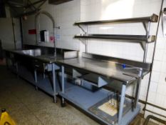 Lot of (2) Stainless Steel Tables w/Sink | Tag: 231784