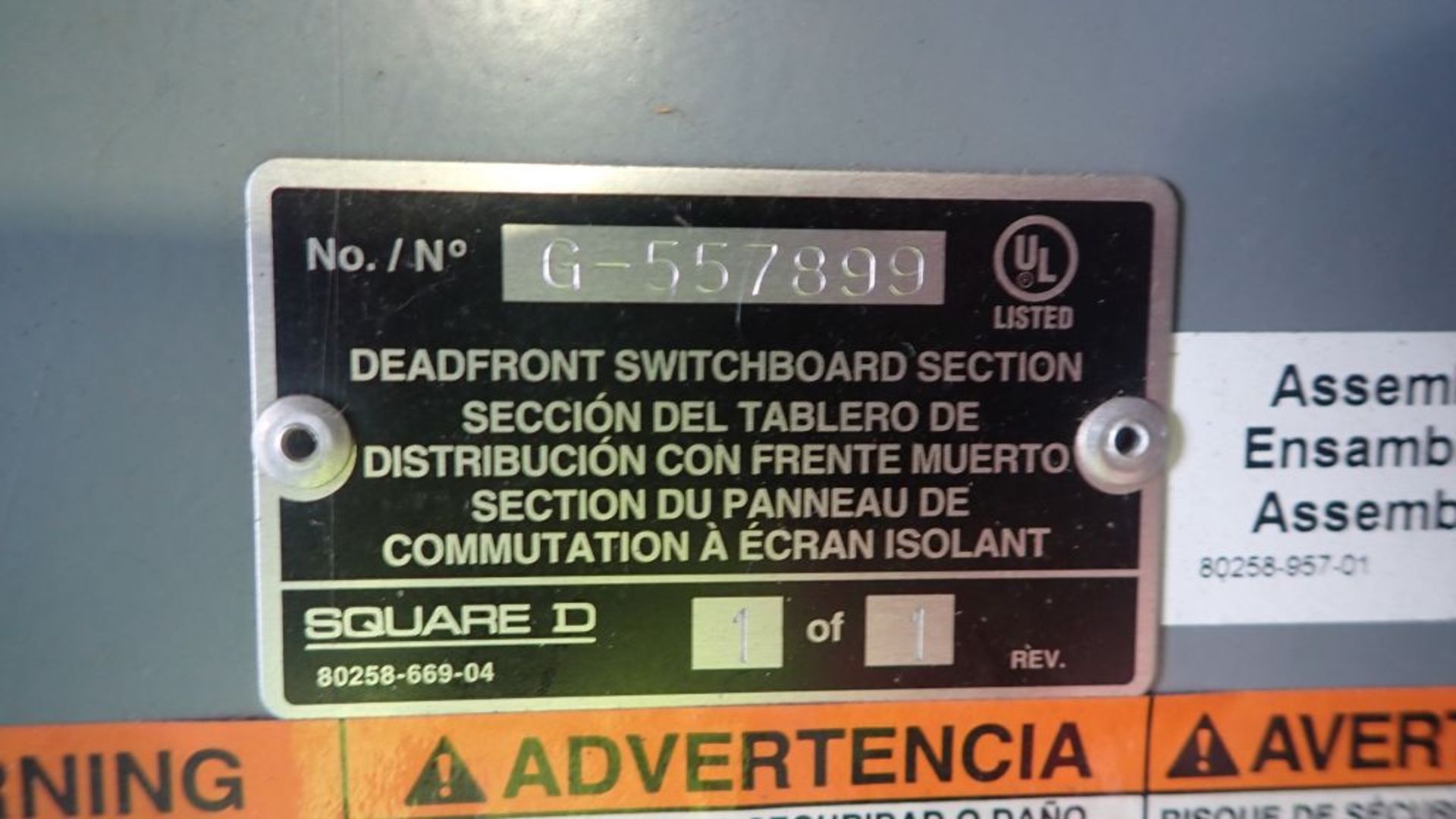 Square D Switchgear | Includes: (7) NW 20N Circuit Breakers 2000A; (6) PowerPact HJ060 Circuit - Image 47 of 79