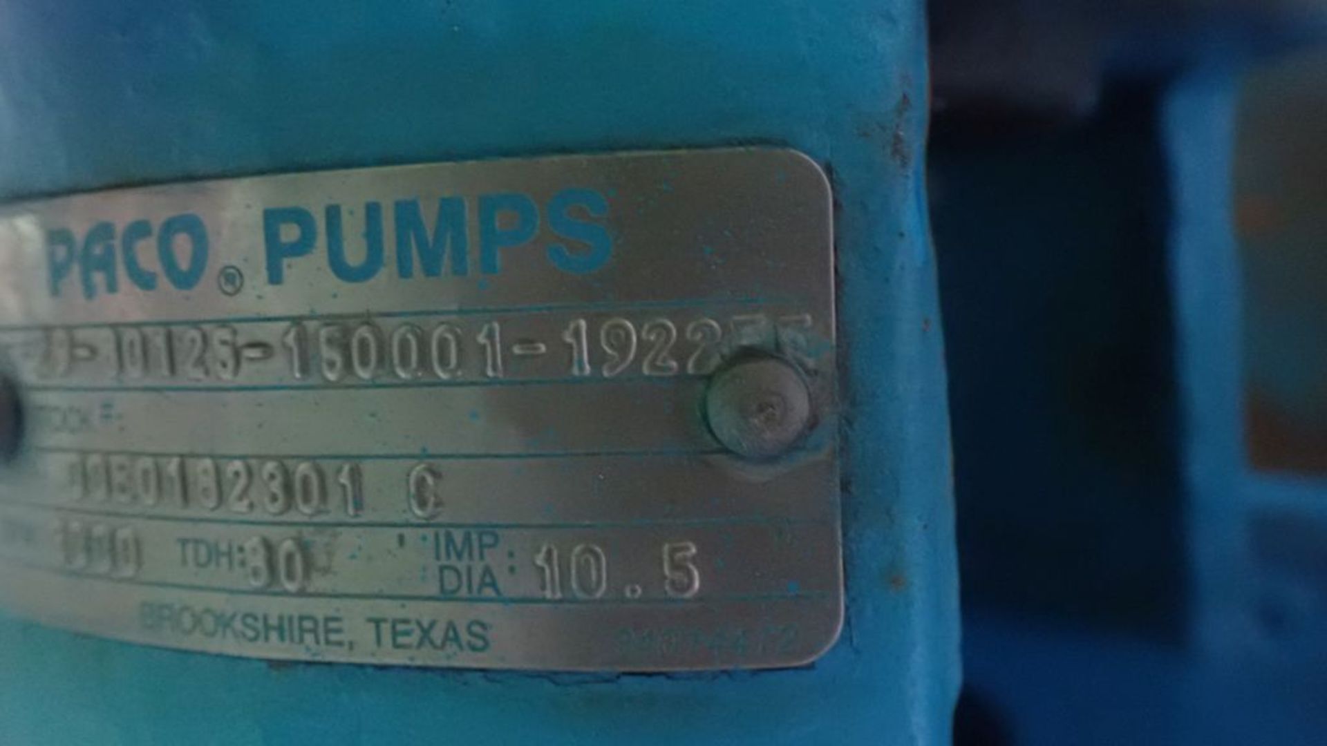 Paco Pump | Cat No. 29-80125-150001-1922EE; 230/460V; 3000 GPM; Tag: 231717 - Image 10 of 10