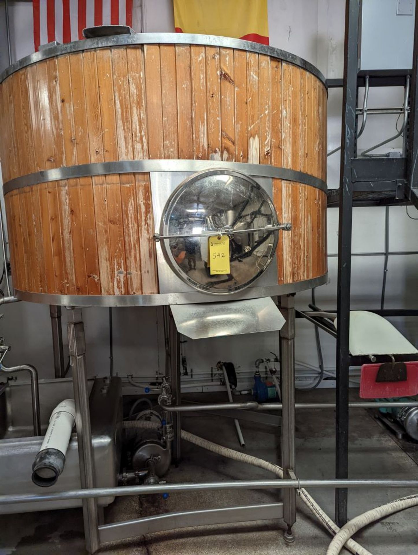 Complete Brewhouse w/Controls | Includes:; 25BBL HLT w/Wood Jacket & Pump; 20BBL MLT w/Wood - Image 15 of 23