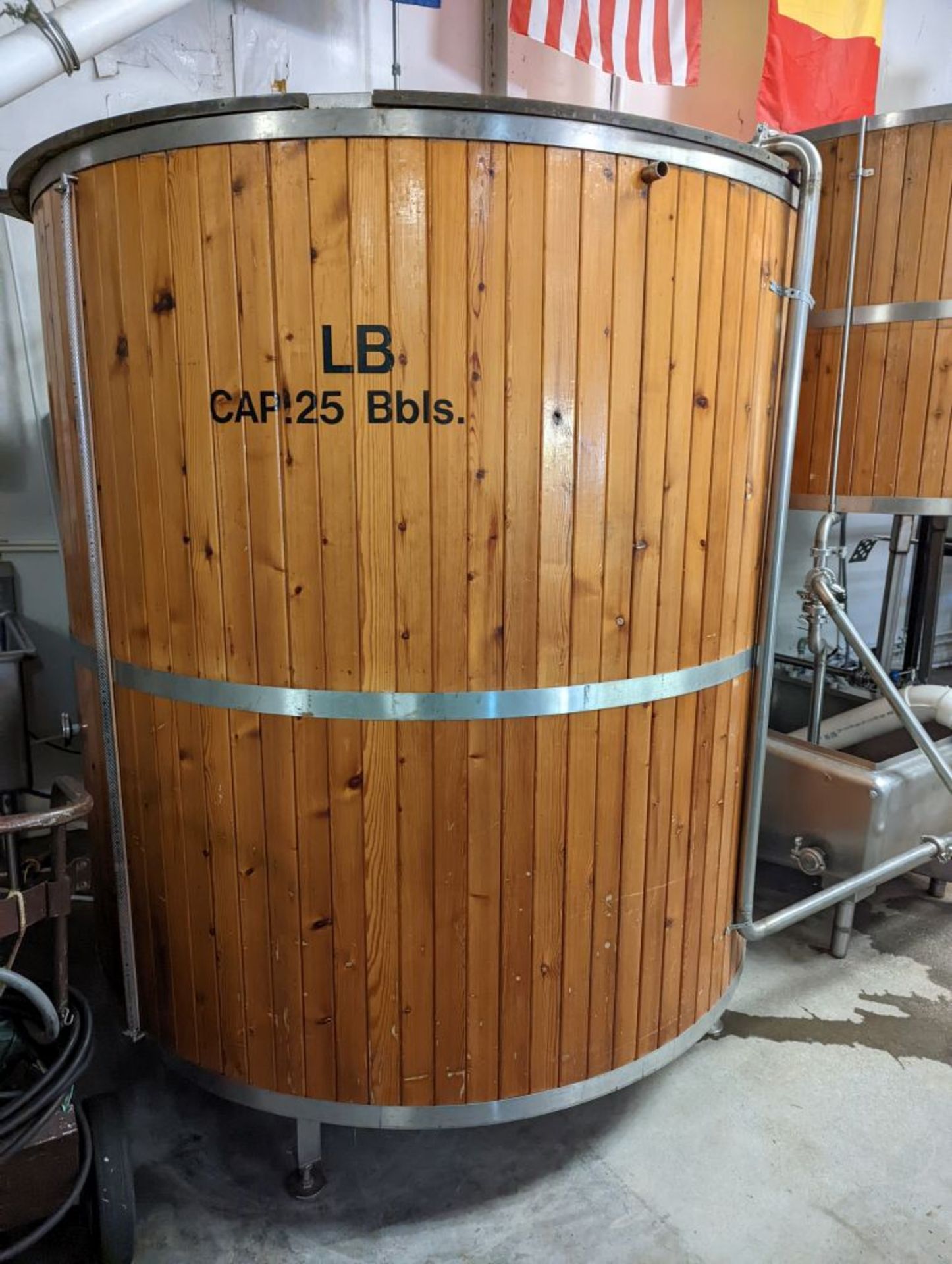 Complete Brewhouse w/Controls | Includes:; 25BBL HLT w/Wood Jacket & Pump; 20BBL MLT w/Wood - Image 18 of 23