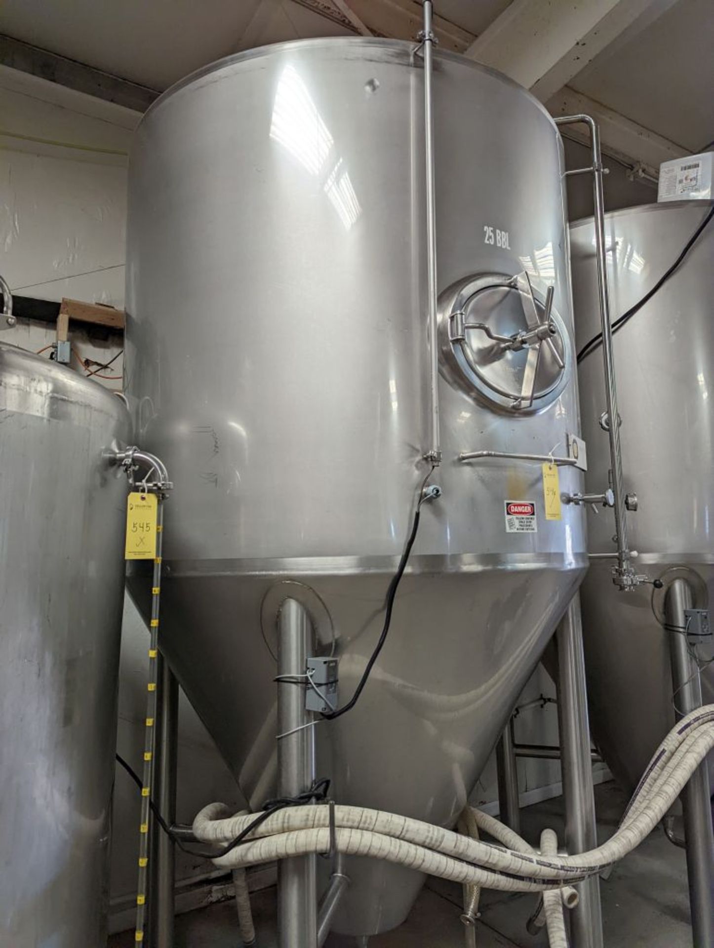 25BBL Jacketed Connical Fermenter Tank with Fittings & Glycol Valve | Includes Johnson A119 - Image 2 of 6