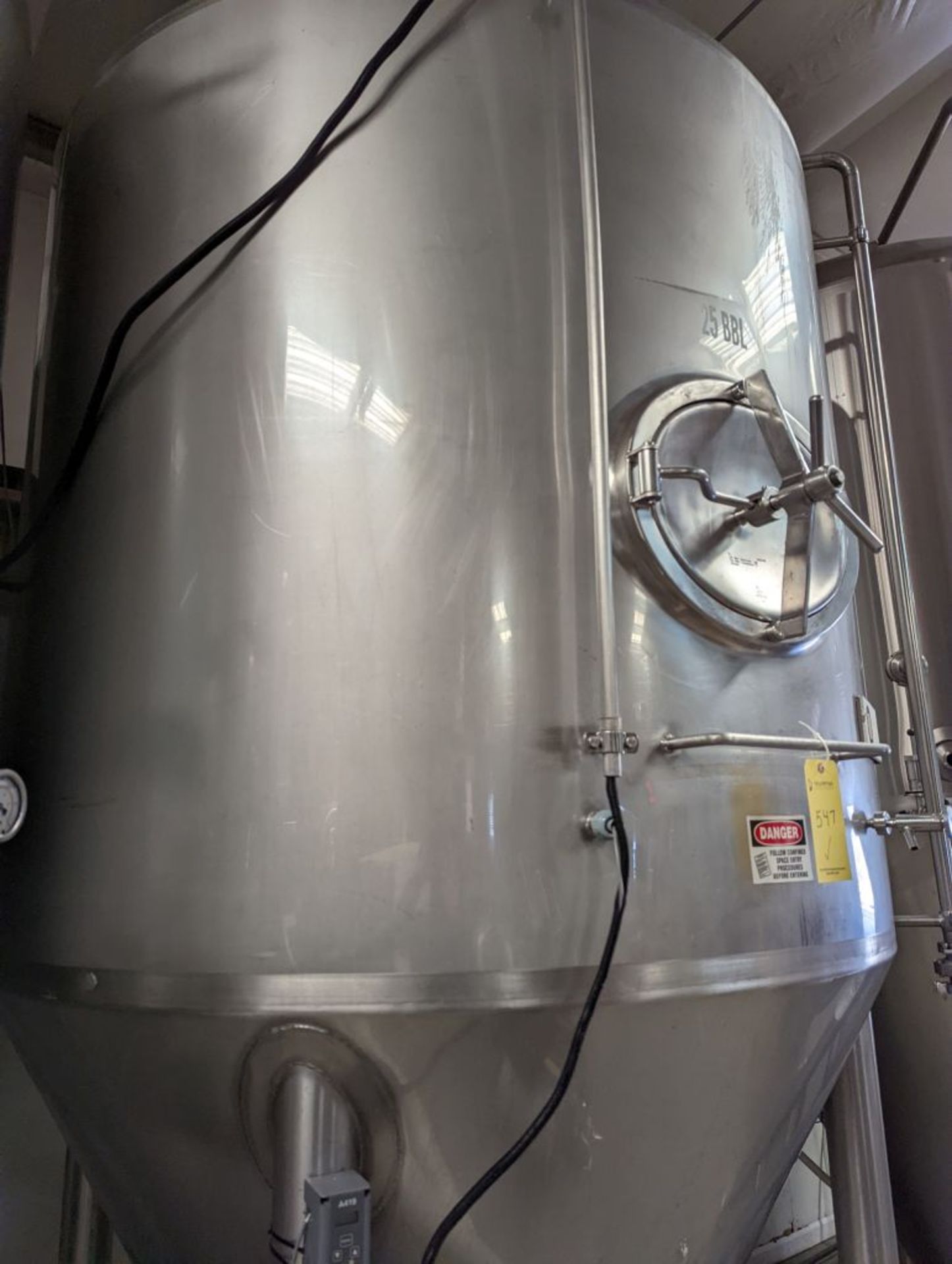 25BBL Jacketed Connical Fermenter Tank with Fittings & Glycol Valve | Includes Johnson A119 - Image 2 of 5