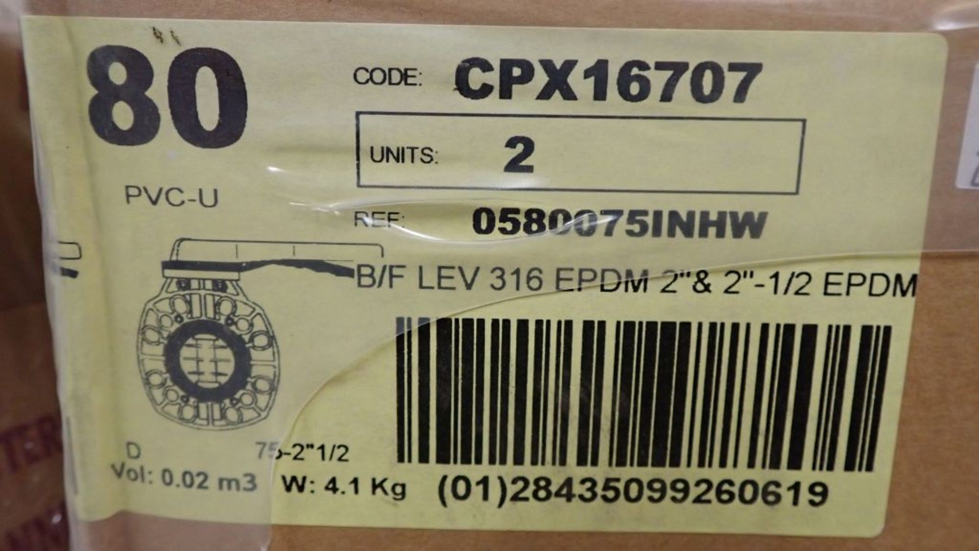 Lot of (8) Cepex Butterfly Valves | Part No. CPX16707; Size: 2-1/2"; Tag: 232700 - Image 10 of 12