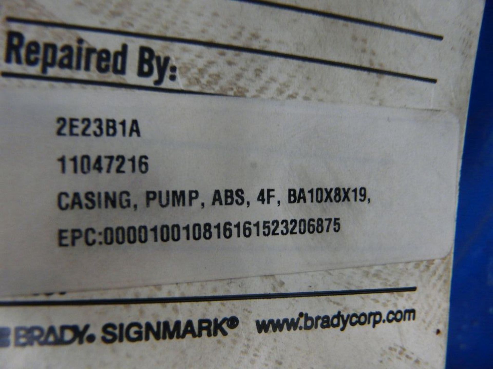 ABS Casing Bare Pump | Part No. 11047216; 10 x 18-19; 17.6" Impeller; Tag: 232792 - Image 4 of 5