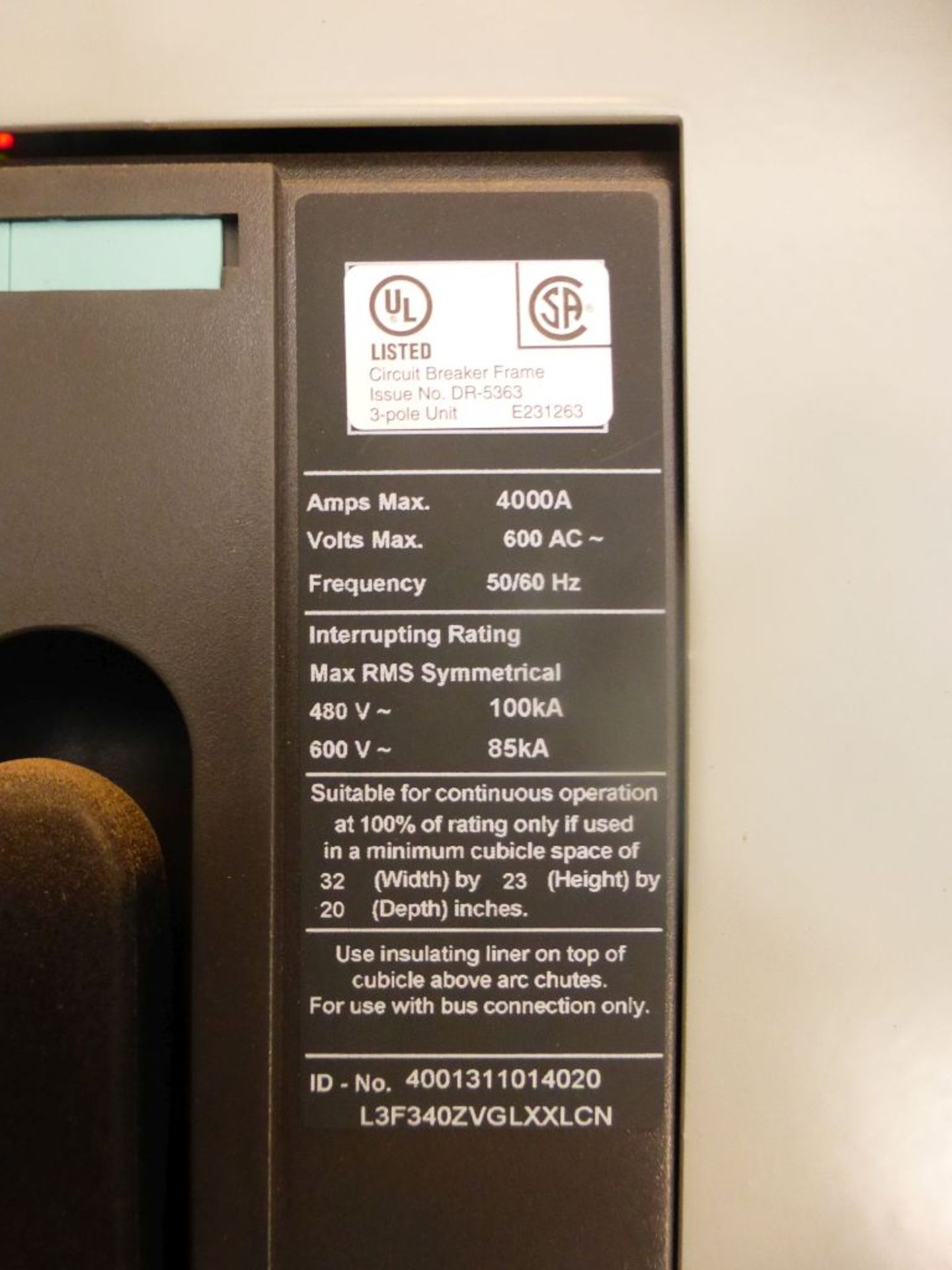 Siemens Switchgear - 4000A Breaker Suitable for Service Entrance | Lot Loading Fee: $500 | Main - Image 19 of 42
