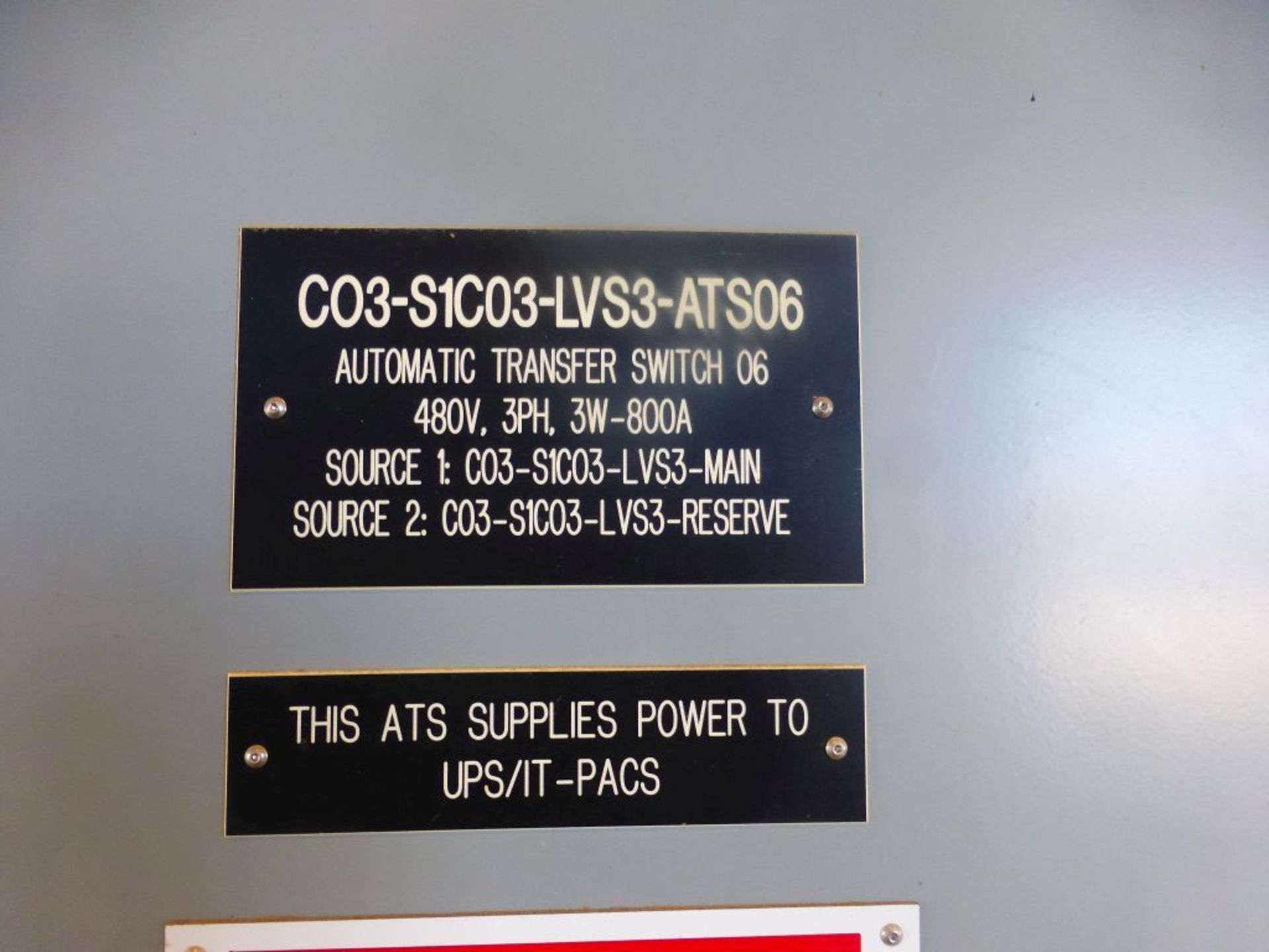 ASCO 7000 Series Power Transfer Switch | Lot Loading Fee: $50 | 800A; 480V; Tag: 233649 - Image 3 of 12