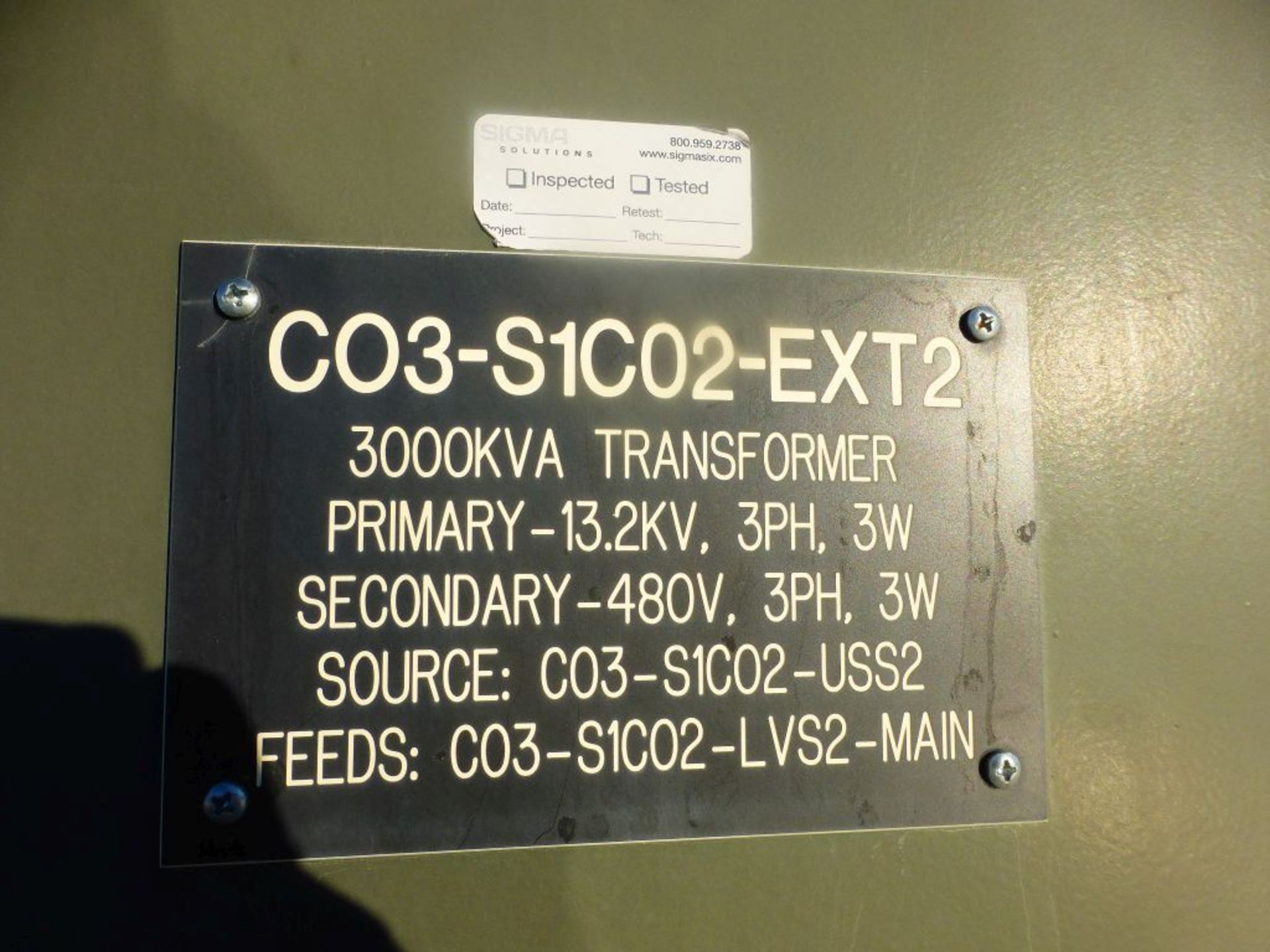Siemens 3000/3360 KVA Padmount Transformer | Lot Loading Fee: $500 | HV: 13,200; LV: 480Y/277; - Image 6 of 7