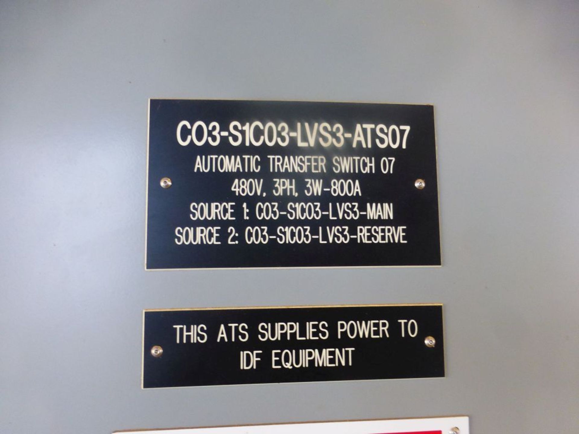 ASCO 7000 Series Power Transfer Switch | Lot Loading Fee: $50 | 800A; 480V; Tag: 233648 - Image 3 of 12
