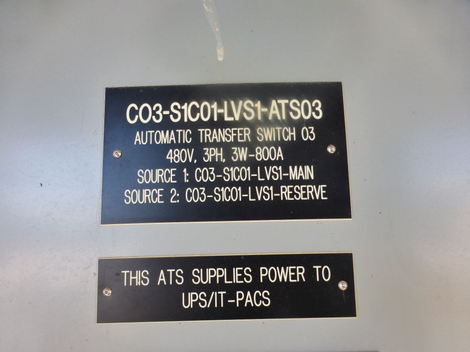 ASCO 7000 Series Power Transfer Switch | Lot Loading Fee: $50 | 800A; 480V; Tag: 233642 - Image 3 of 12