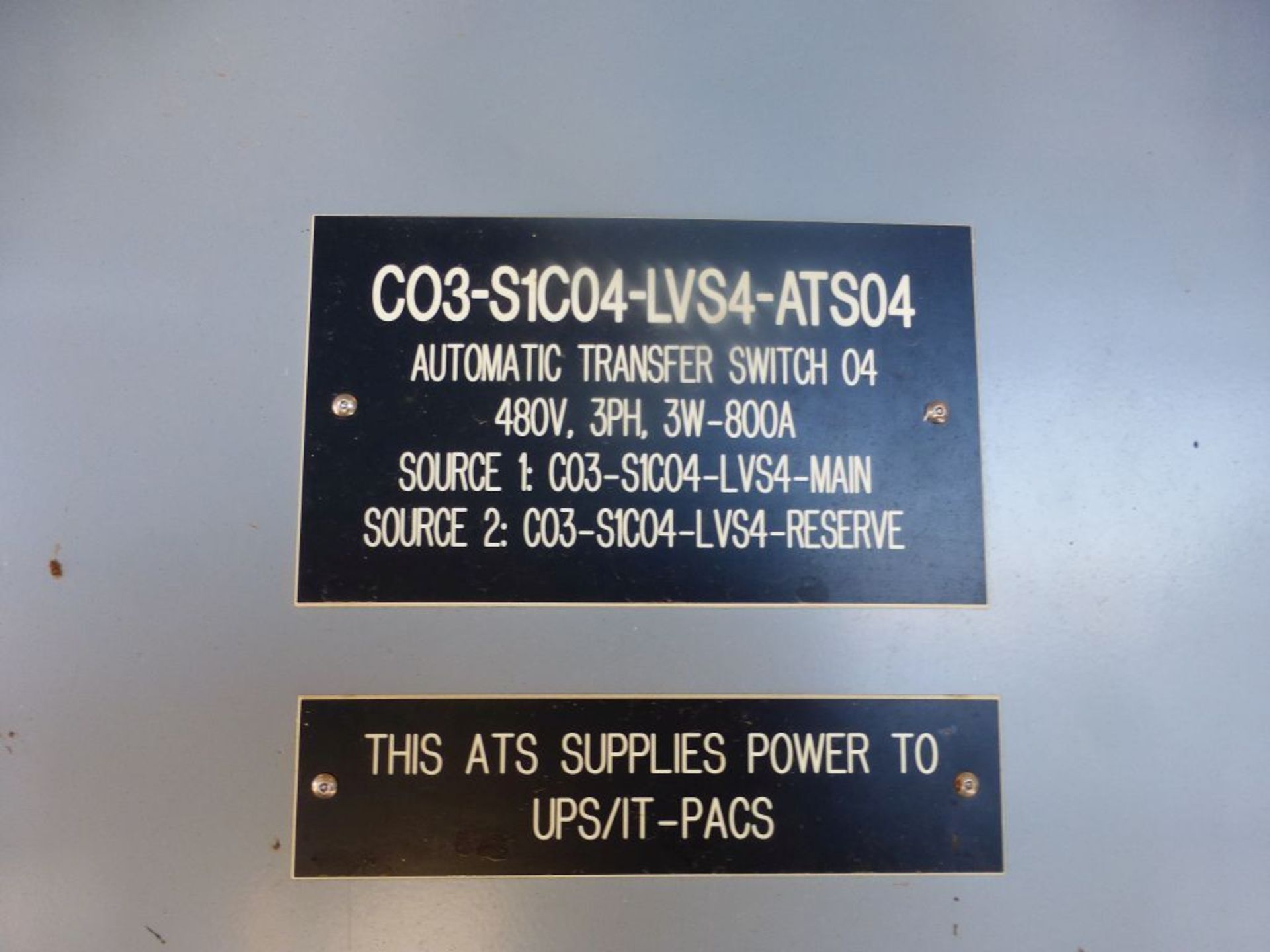 ASCO 7000 Series Power Transfer Switch | Lot Loading Fee: $50 | 800A; 480V; Tag: 233661 - Image 2 of 11