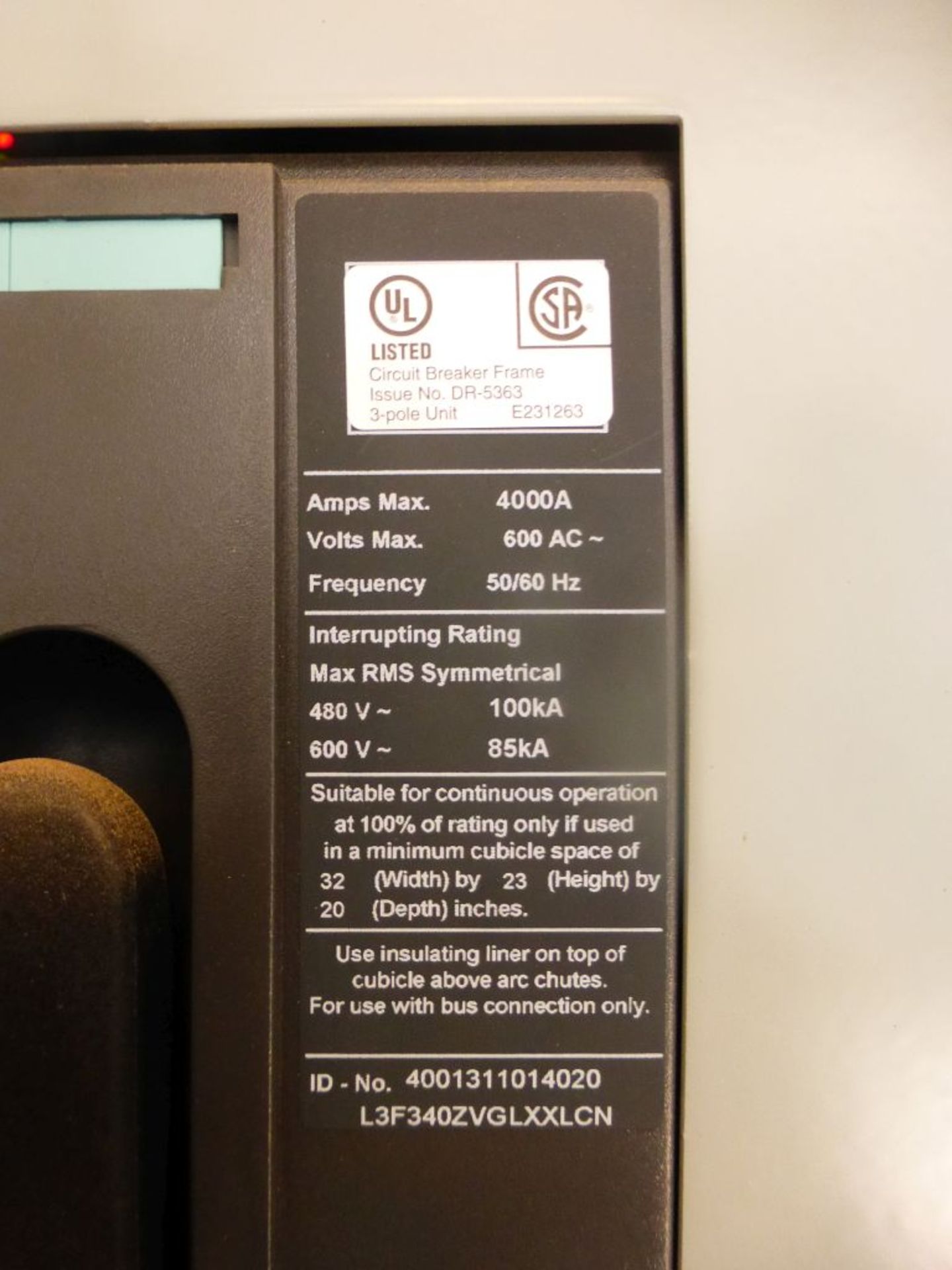 Siemens Switchgear - 4000A Breaker Suitable for Service Entrance | Lot Loading Fee: $500 | Main - Image 20 of 43