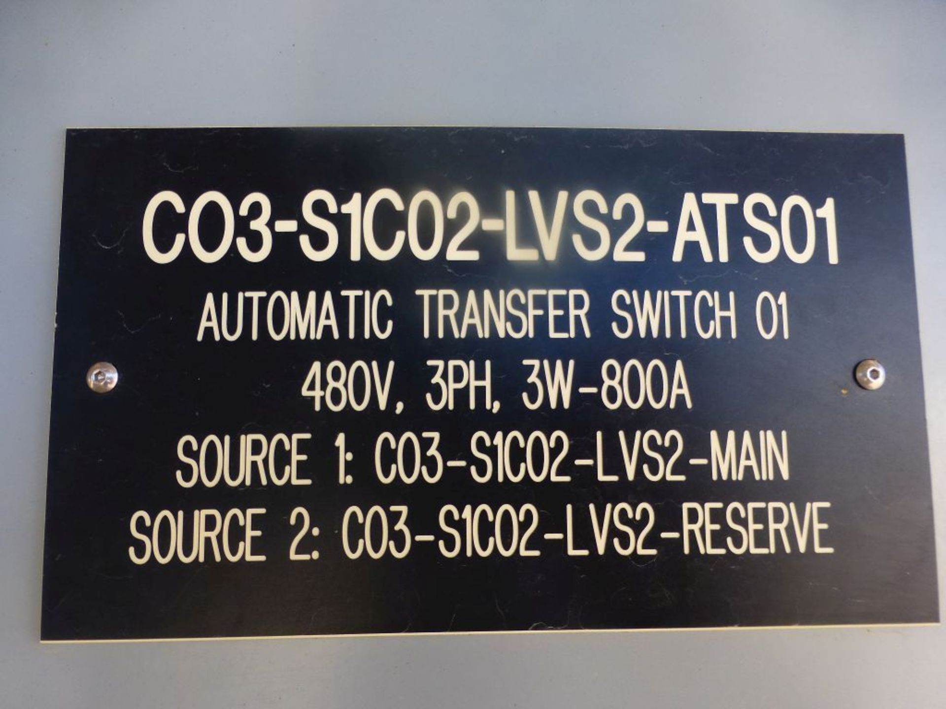 ASCO 7000 Series Power Transfer Switch | Lot Loading Fee: $50 | 800A; 480V; Tag: 233674 - Image 3 of 12