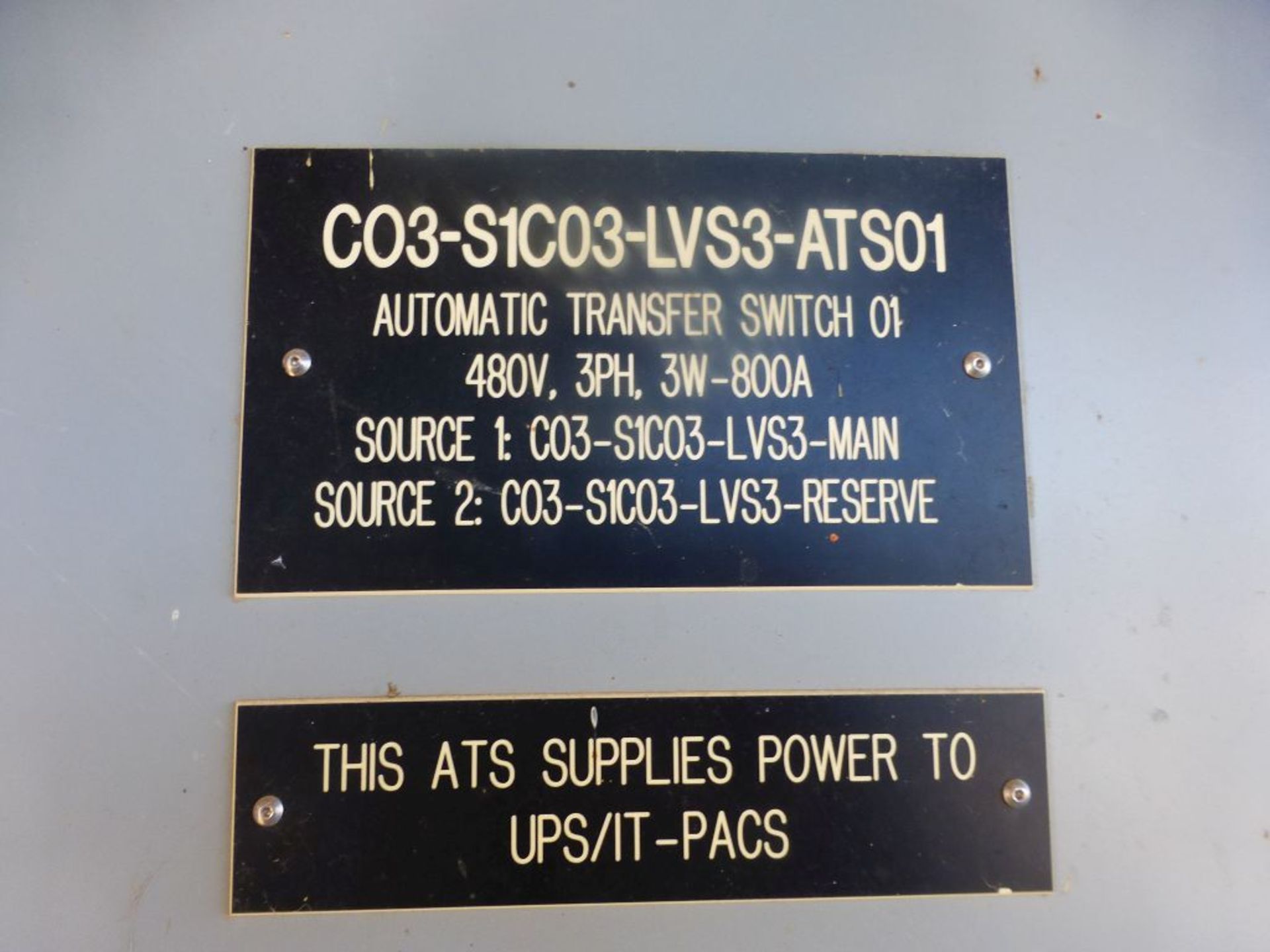 ASCO 7000 Series Power Transfer Switch | Lot Loading Fee: $50 | 800A; 480V; Tag: 233656 - Image 3 of 12