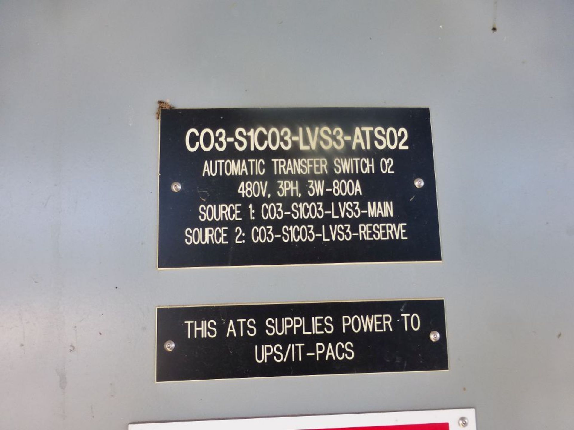 ASCO 7000 Series Power Transfer Switch | Lot Loading Fee: $50 | 800A; 480V; Tag: 233655 - Image 3 of 12
