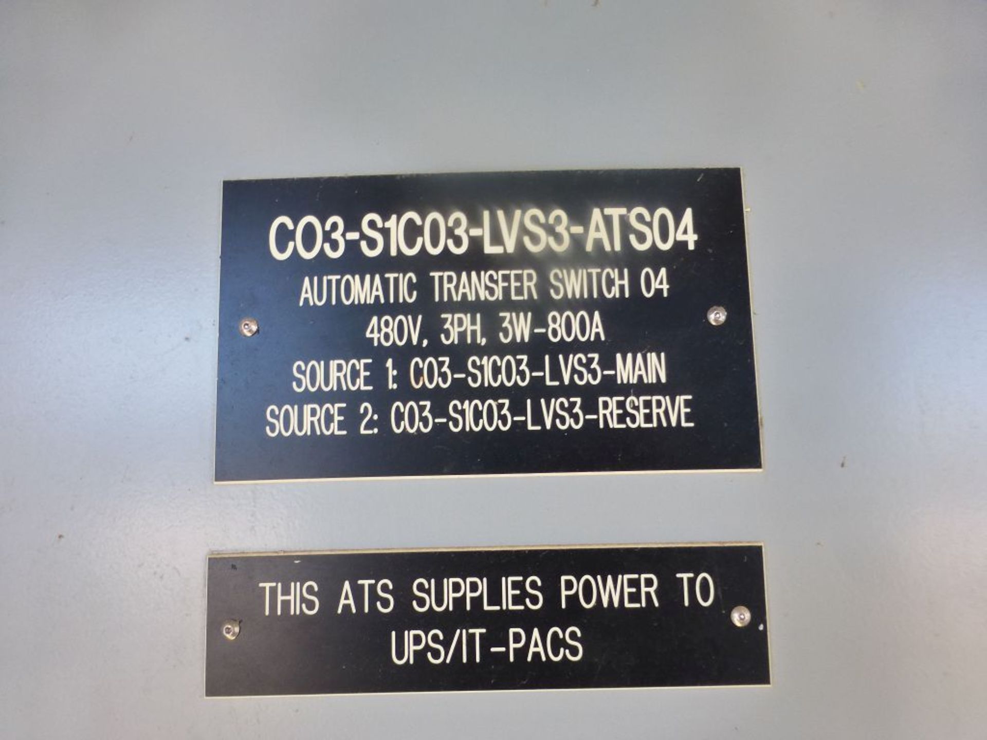 ASCO 7000 Series Power Transfer Switch | Lot Loading Fee: $50 | 800A; 480V; Tag: 233652 - Image 3 of 12