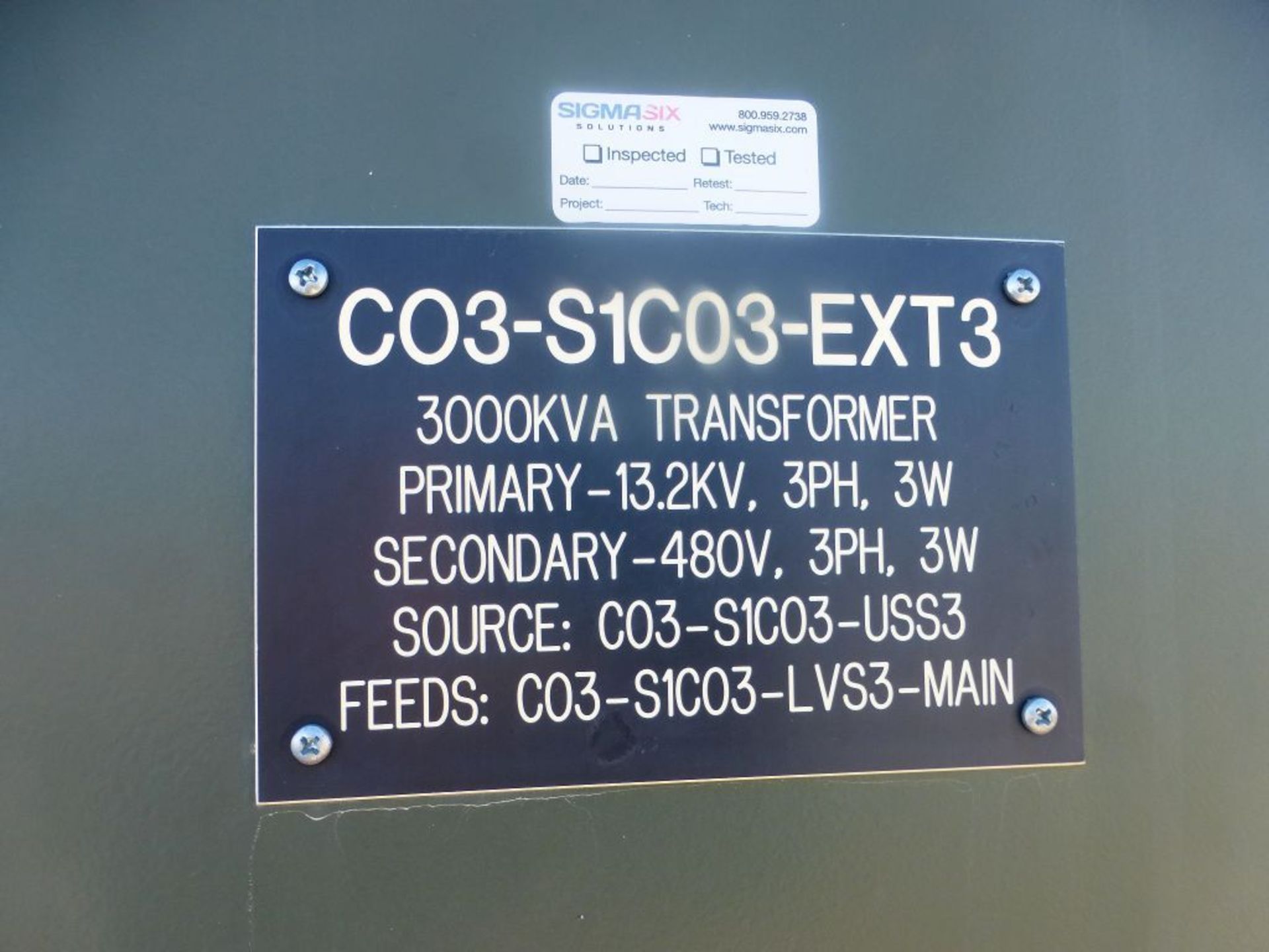 Siemens 3000/3360 KVA Padmount Transformer | Lot Loading Fee: $500 | HV: 13,200; LV: 480Y/277; - Image 7 of 8