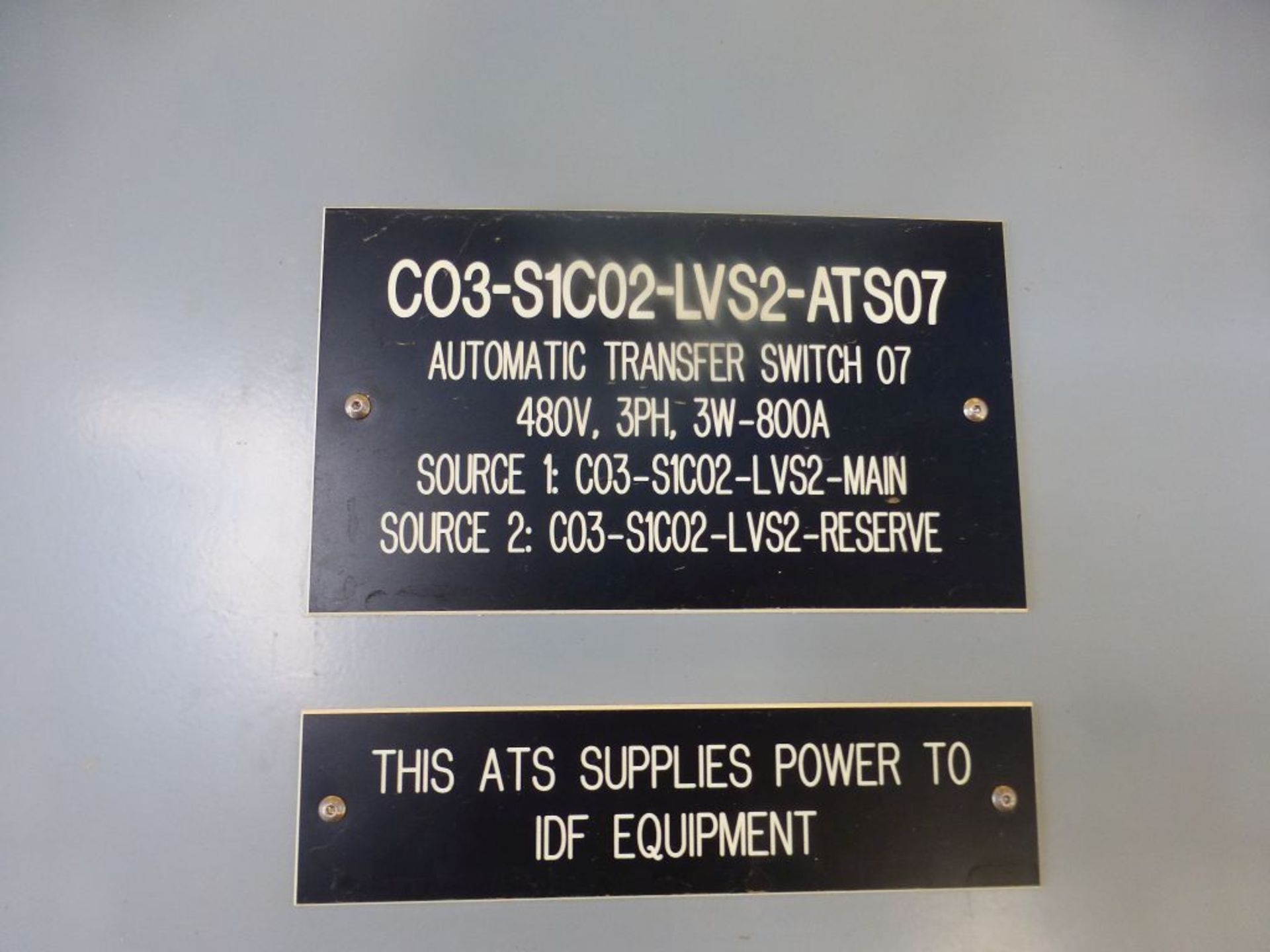 ASCO 7000 Series Power Transfer Switch | Lot Loading Fee: $50 | 800A; 480V; Tag: 233666 - Image 3 of 12
