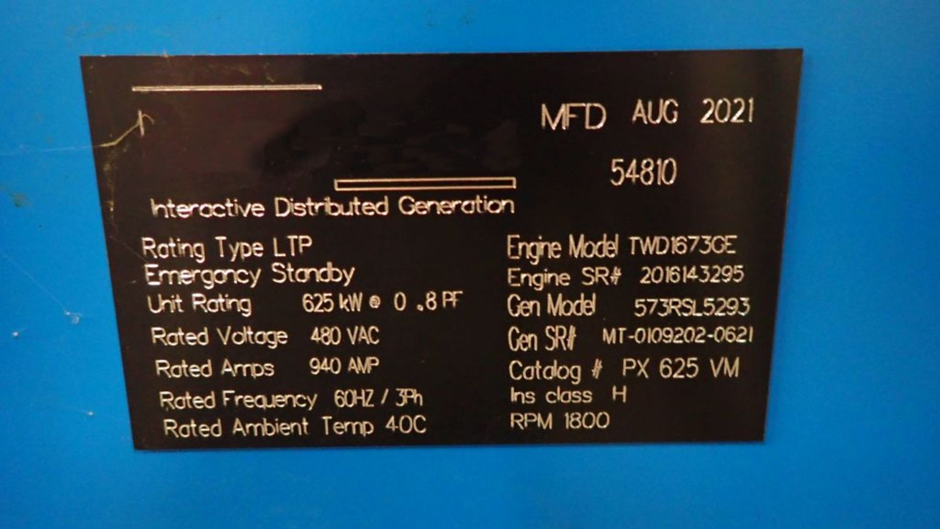 Marathon 3-Phase Generator Alternator | Part No. 573RSL5293; 650 KW; 650 KVA; 3 PH; 240V to 480V; - Image 3 of 4