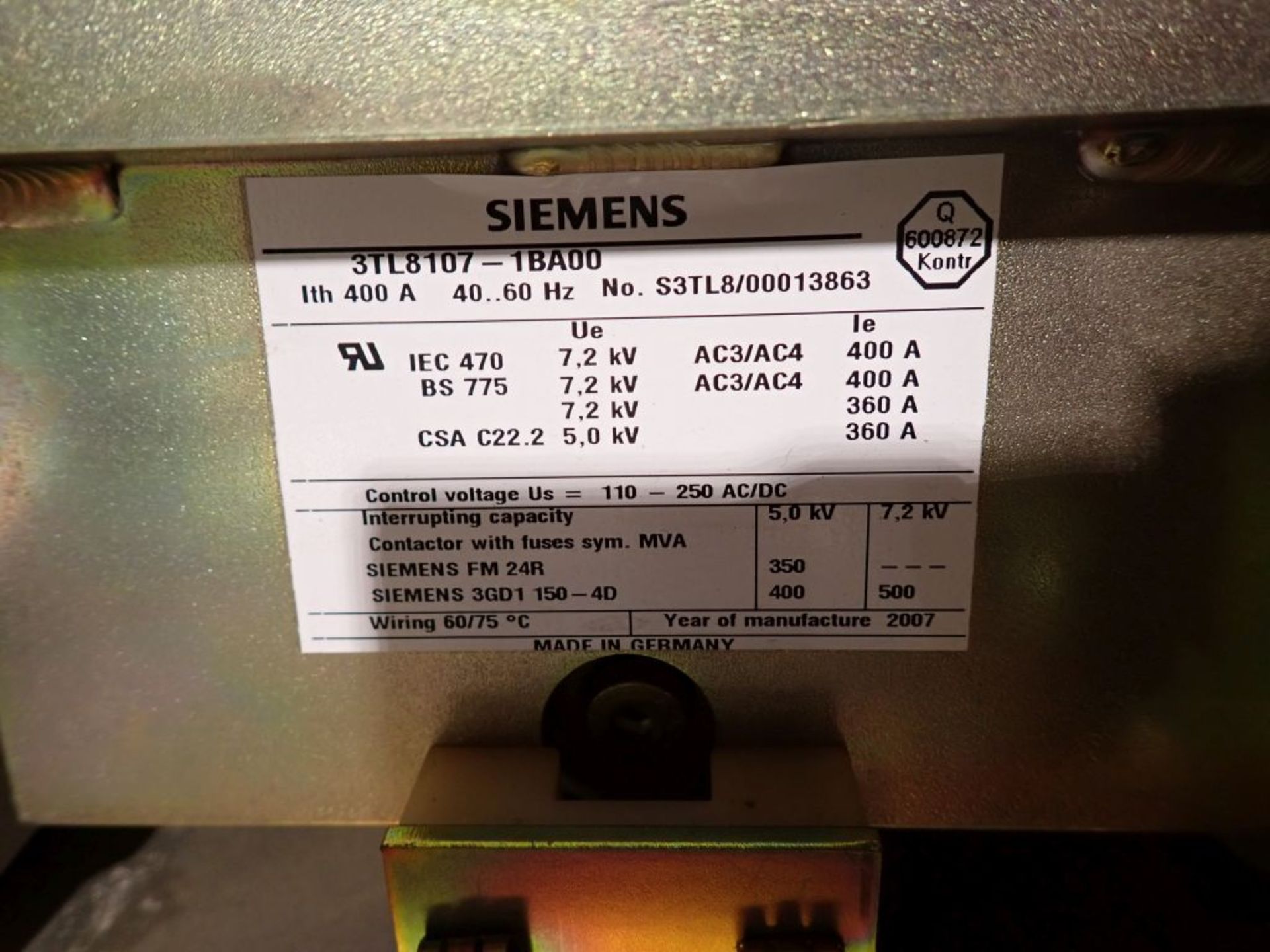 Siemens Medium Voltage MCC | Lot Loading Fee: $3000 | (6) Verticals - 4160V 3000 Amp; 500 HP - Image 25 of 31