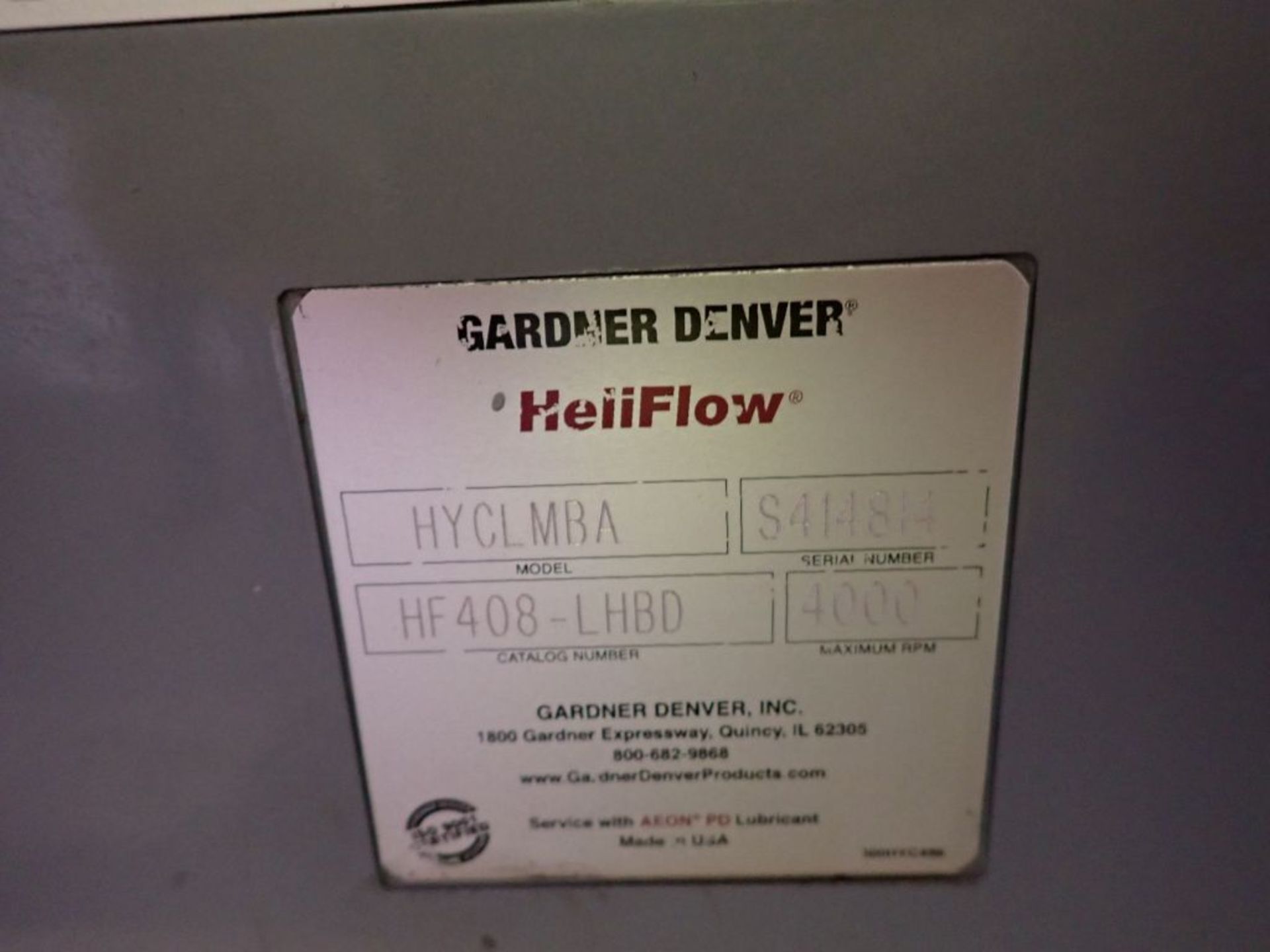 Gardner Denver Heliflow Blower | Lot Loading Fee: $450 | Model: HYCLMBA; 30 HP 460V; Tag: 235741 - Image 8 of 9