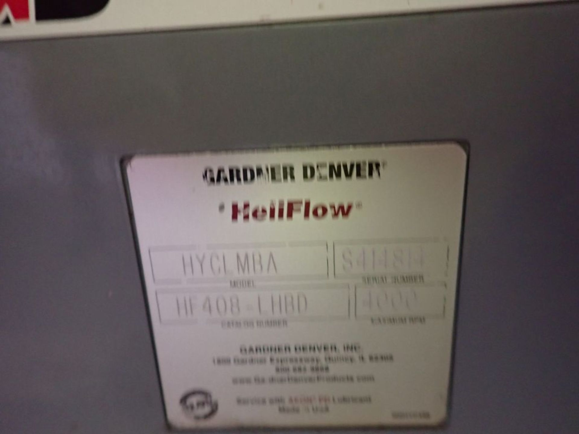 Gardner Denver Heliflow Blower | Lot Loading Fee: $450 | Model: HYCLMBA; 30 HP 460V; Tag: 235741 - Image 7 of 9