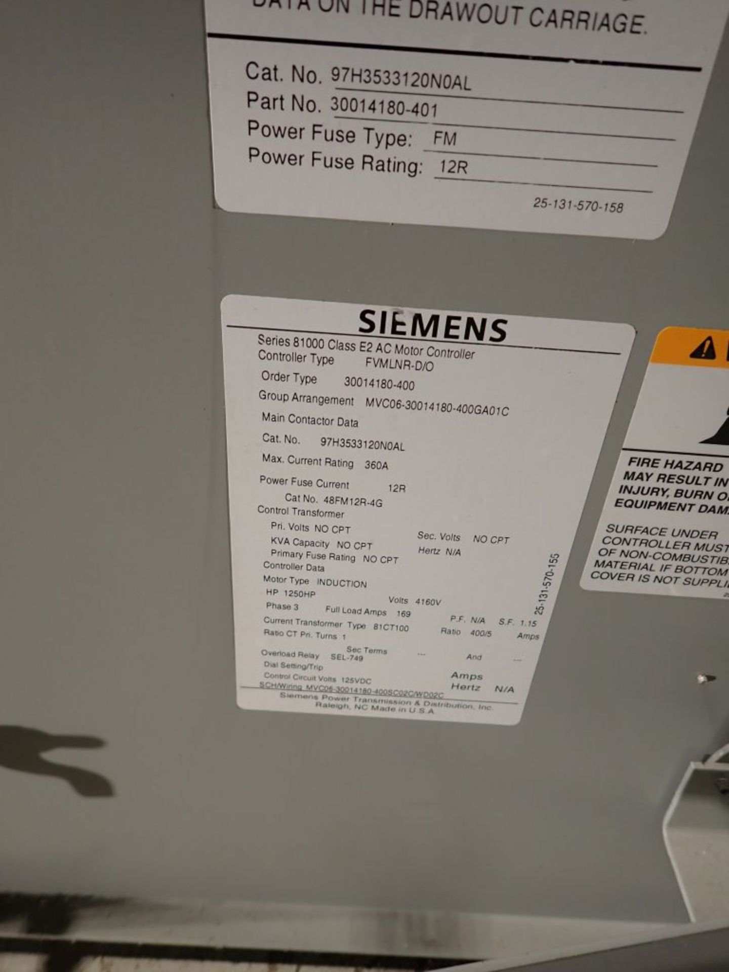 Siemens Medium Voltage MCC | Lot Loading Fee: $3000 | (6) Verticals - 4160V 3000 Amp; 500 HP - Image 26 of 31