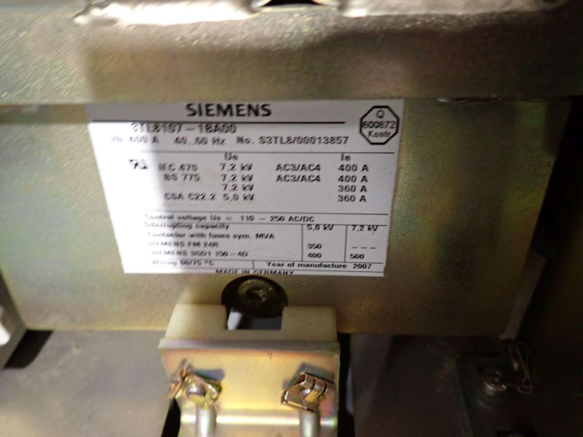 Siemens Medium Voltage MCC | Lot Loading Fee: $3000 | (6) Verticals - 4160V 3000 Amp; 500 HP - Image 15 of 31