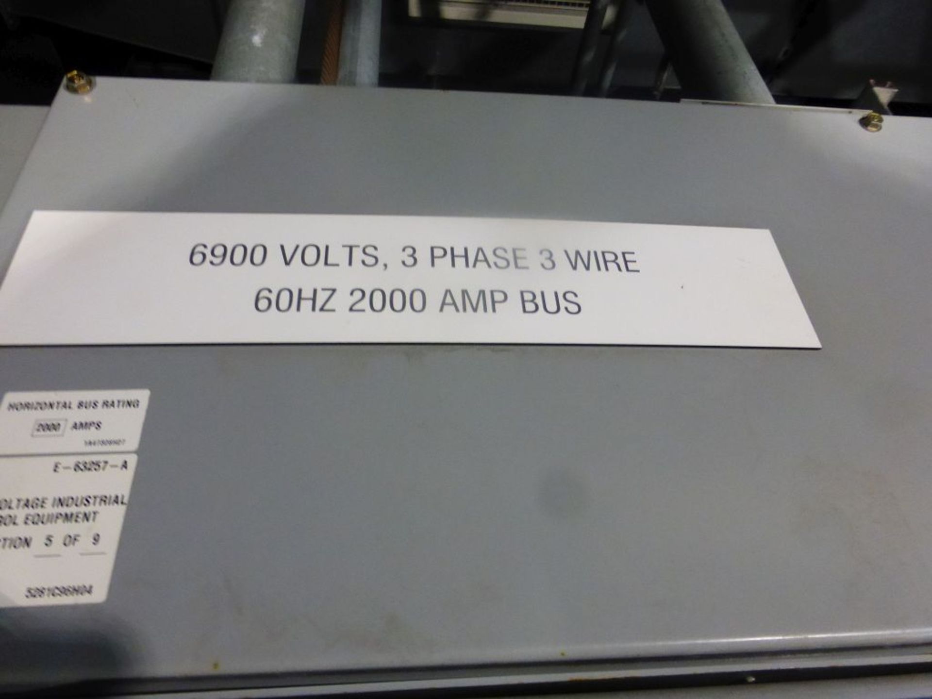 2007 Eaton Cutler Hammer Ampguard Medium Voltage Control | Rigging Fee: $200 | 6900V; 3-Sections; - Image 4 of 5