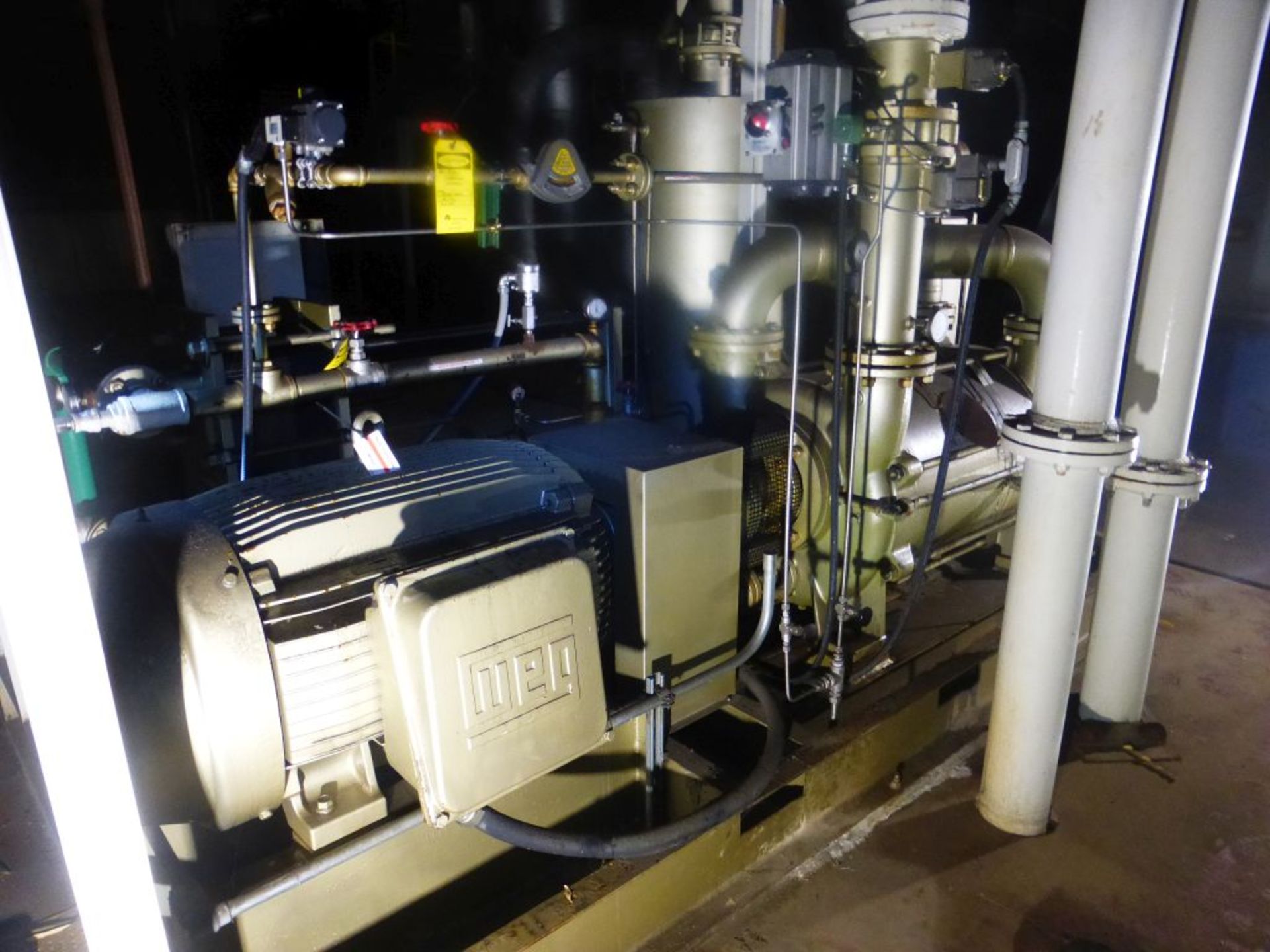 Dekker Vacuum Pump Skid | Rigging Fee: $200 | 480 VAC; Includes; WEG 100 HP Motor Model No. - Image 3 of 10