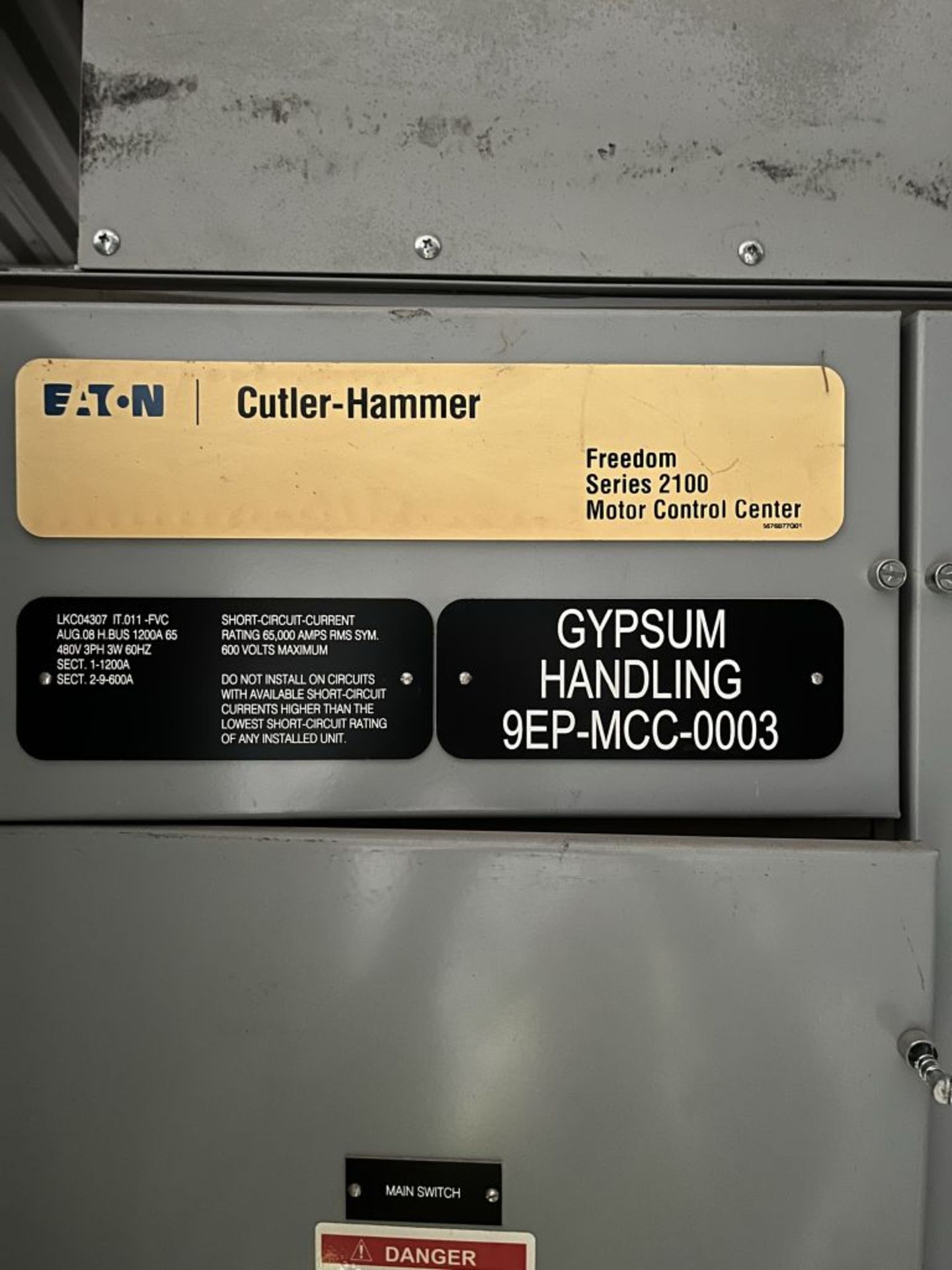 2008 Eaton Cutler Hammer Freedom Series 2100 MCC | Rigging Fee: $200 | Vertical, 9-Sections - Image 3 of 27