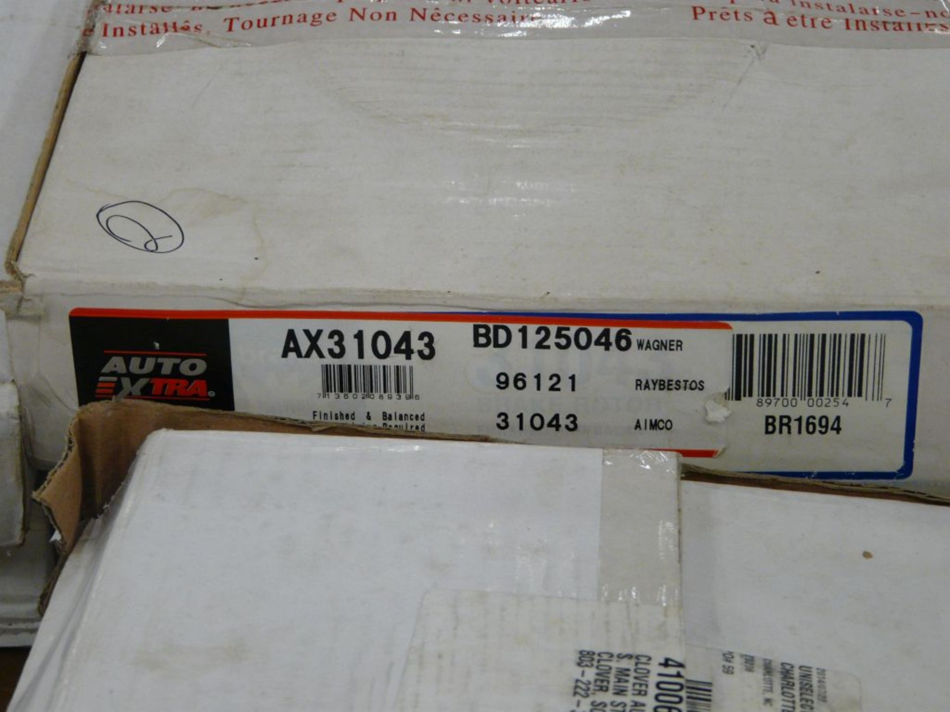 Lot of Assorted Auto Extra Brake Rotors | Part No's. Include: AX5552; AX31307; AX31043; Tag: 236160 - Image 8 of 8