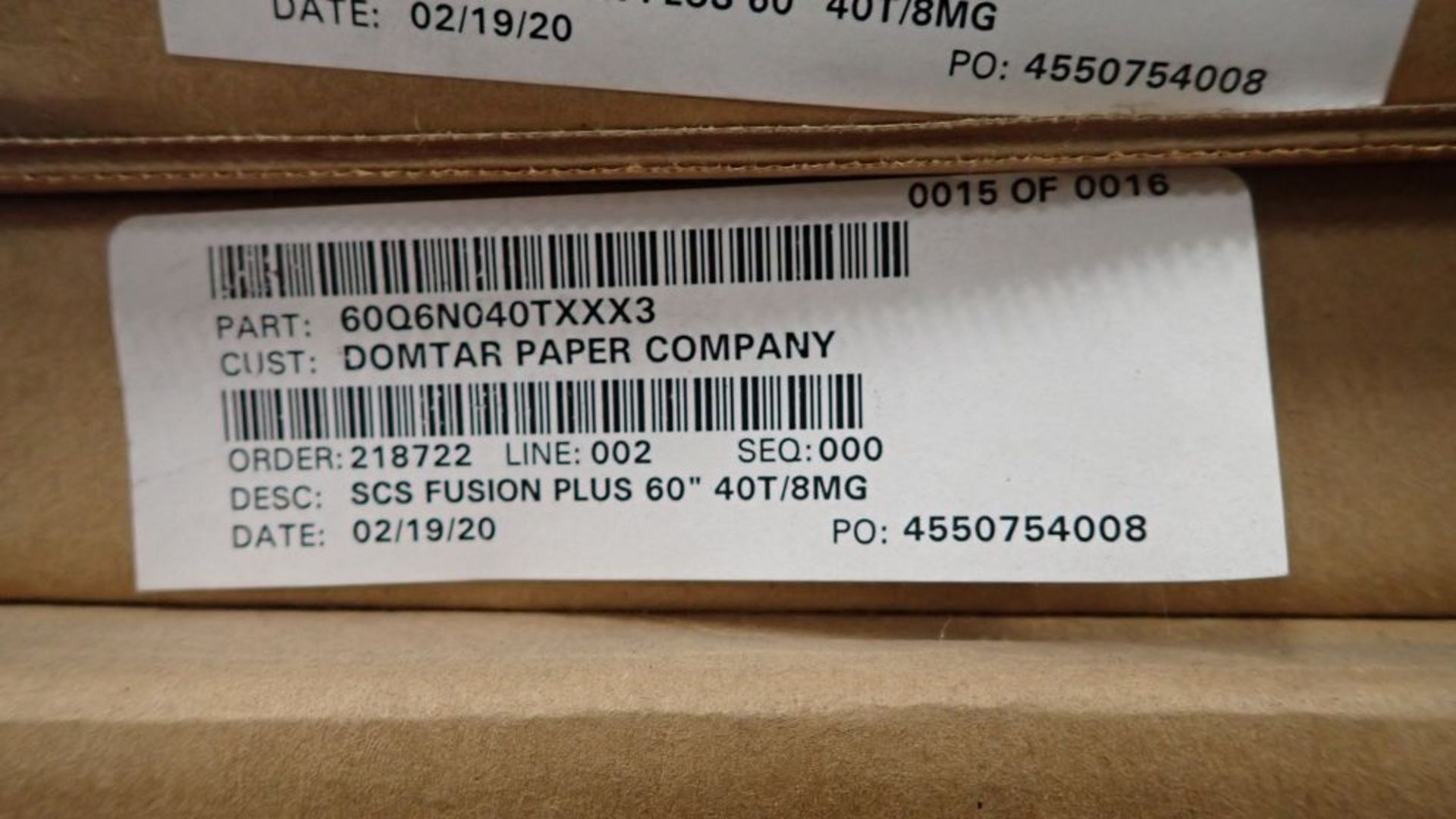 Lot of (17) SCS Fusion Plus 60" 40T/8MG | Part No. 60QBN040TXXX3; Tag: 239061 - Image 5 of 8