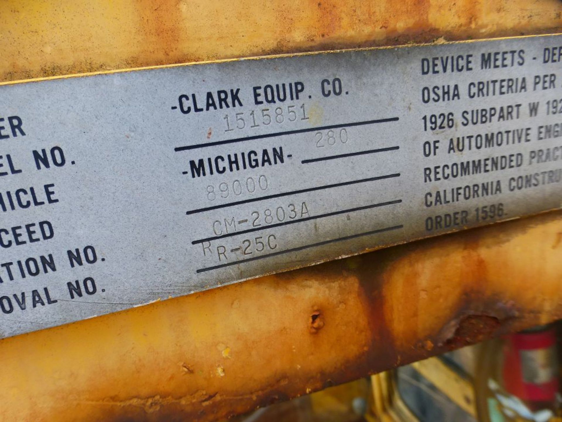 Clark 280-74078 Loader | Model No. 280-GM; Serial No. 9AMG-520; 1522 Hours; 16' Blade; Manual - Image 23 of 23